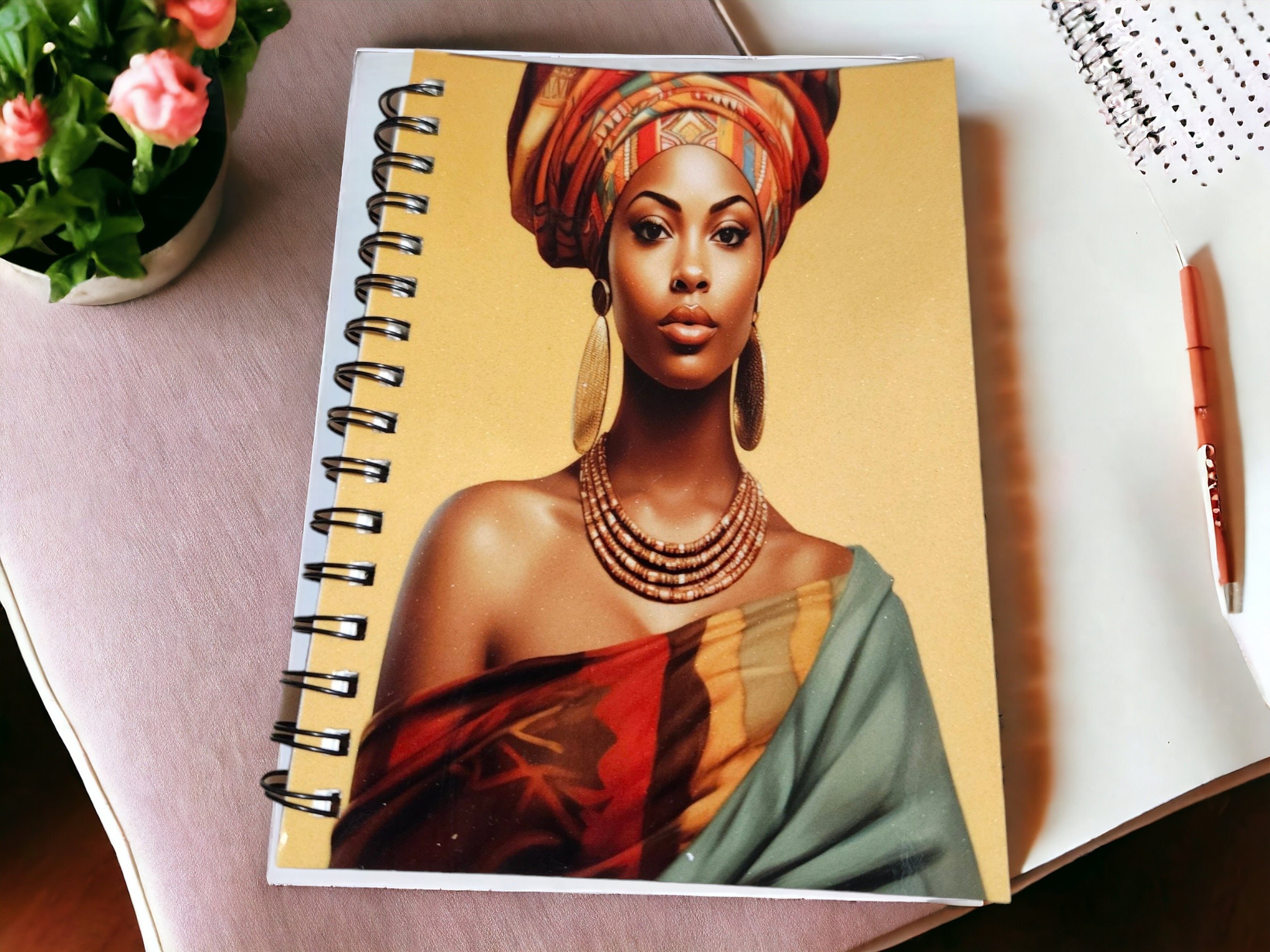 Afrocentric Handmade A6 Pocket Notebook,Black Girl Magic