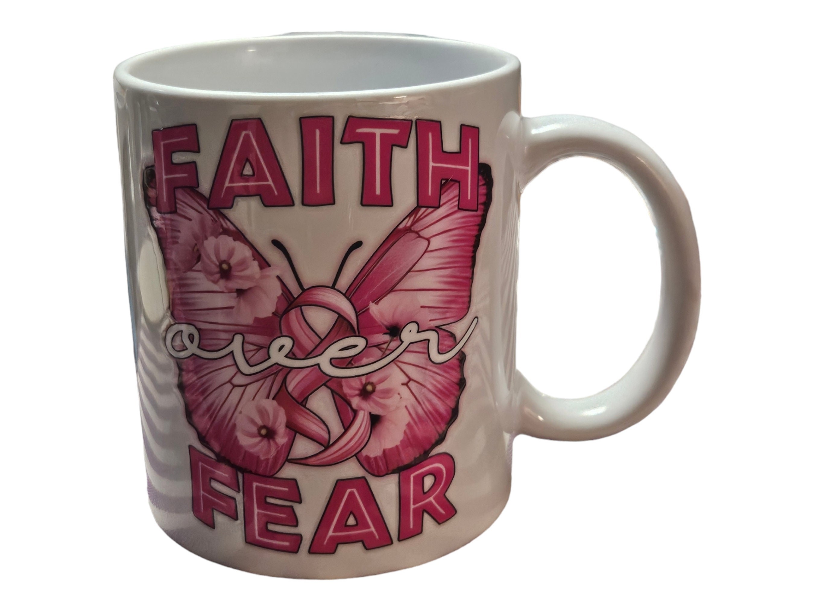 Faith over Fear Coffee Mug Melanin Queen,Afrocentric Coffee Mug, Afro American Coffee Mug,Black Woman Boss view 4