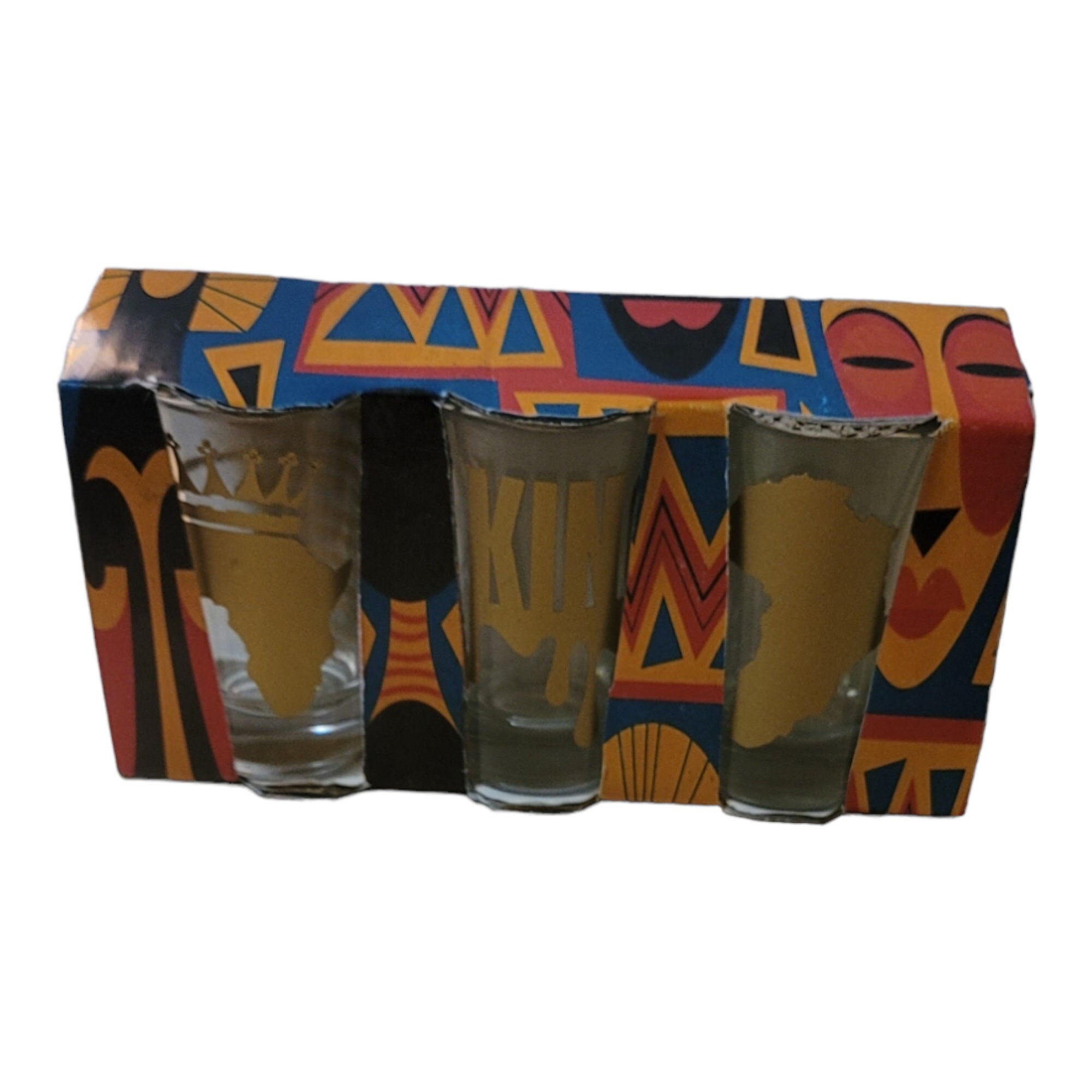 Black Man shot glasses with custom case holder,Black men gifts,Black Men shot glasses, Black Men glasses, Gift set view 3