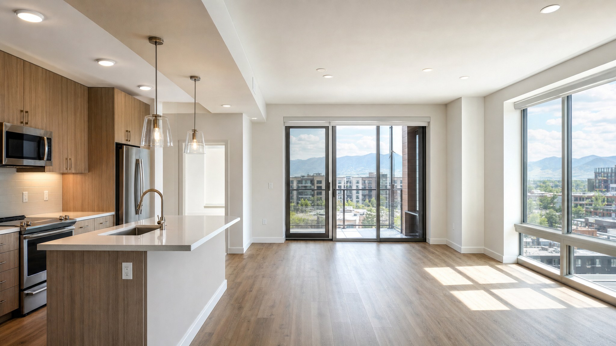 Bright vacant Denver apartment prepared for the next resident