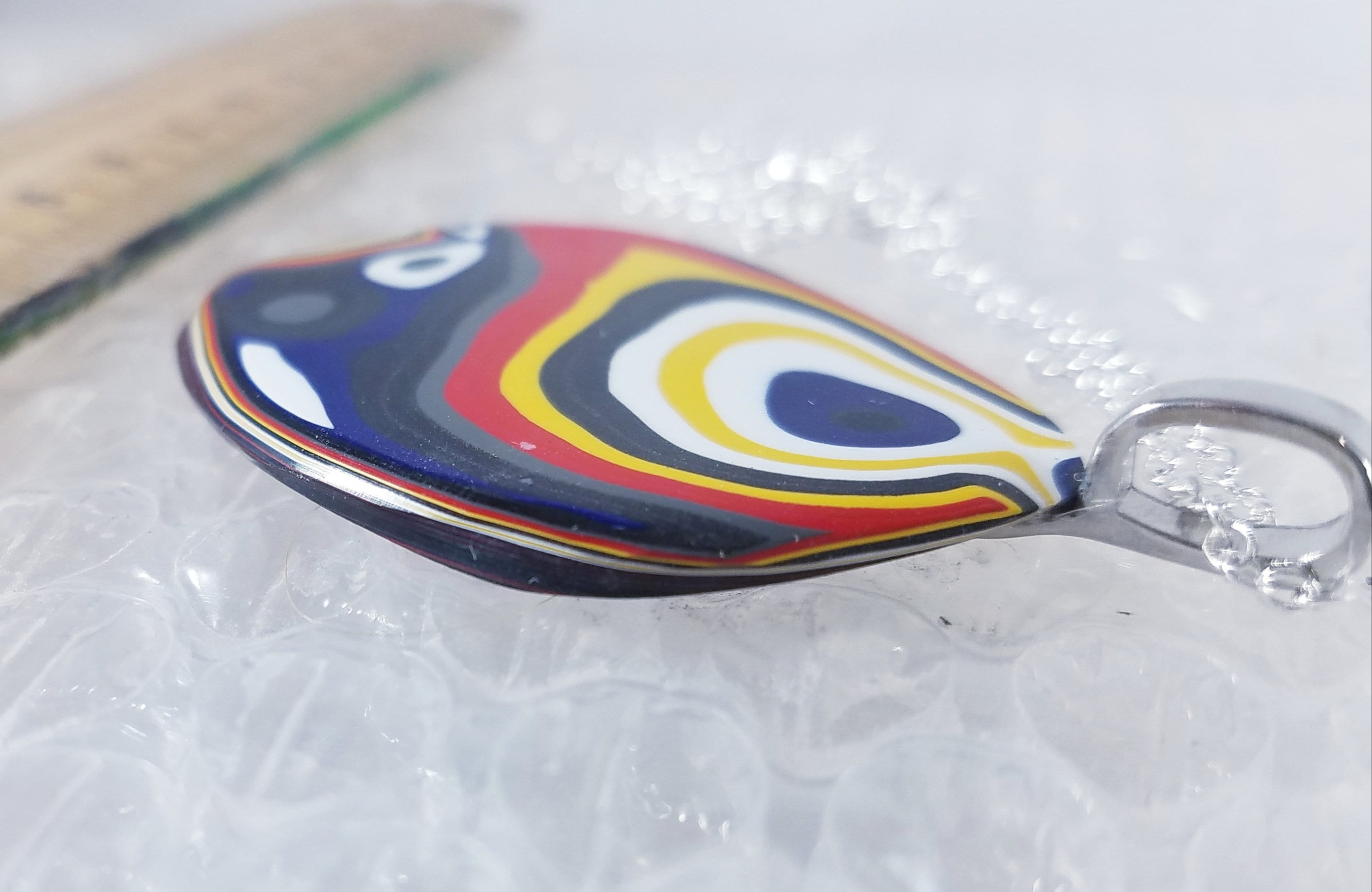 Fordite Pendant Brilliant Colors, view 5