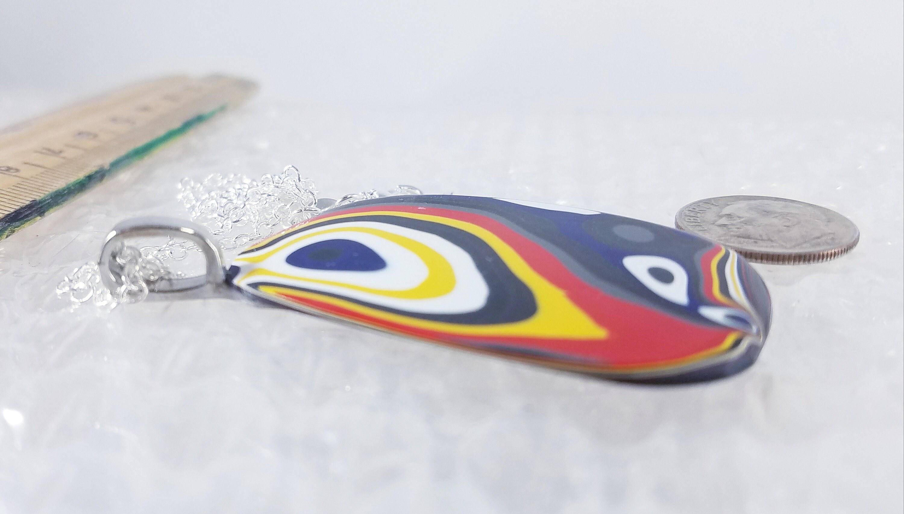 Fordite Pendant Brilliant Colors, view 6
