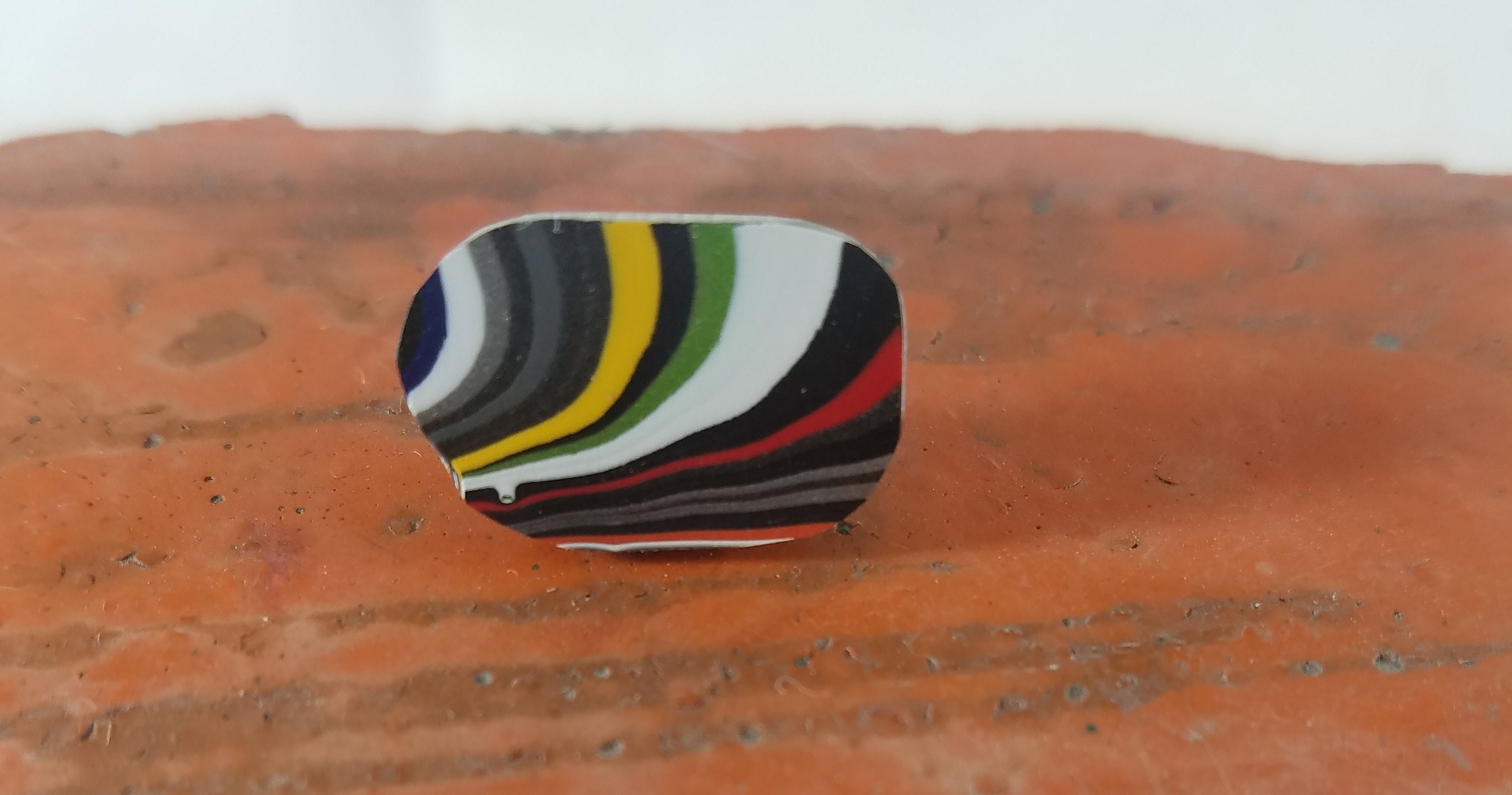 Fordite Tie Tack / Lapel Pin groomsmen, usher / Gift for Him, Auto Enthusiast, view 2