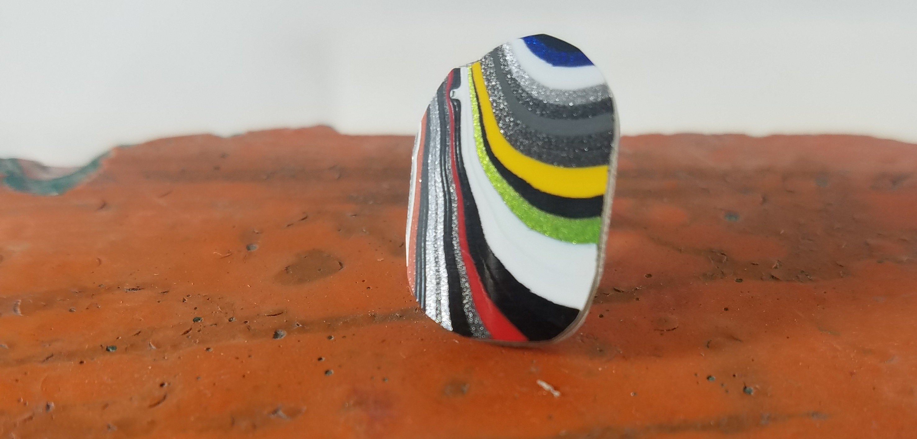 Fordite Tie Tack / Lapel Pin groomsmen, usher / Gift for Him, Auto Enthusiast, view 4
