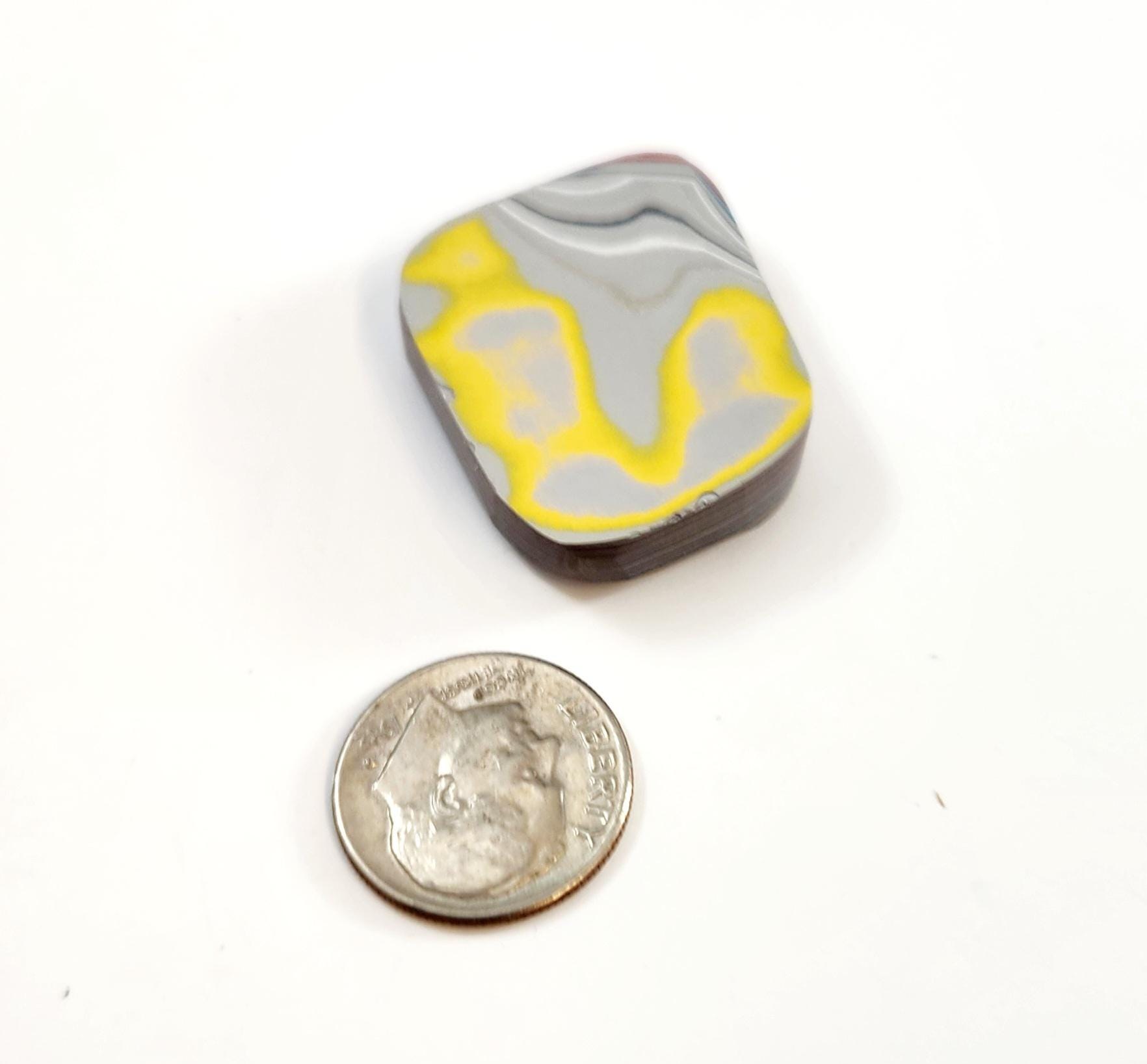 Fordite by Bruce / Thick, individual Colorful Piece, view 2