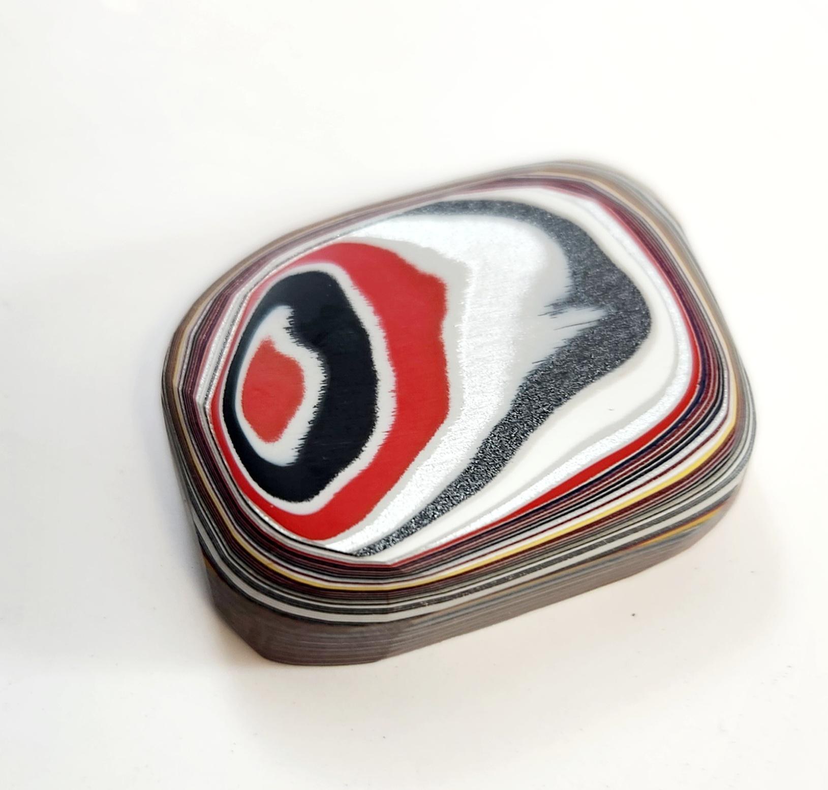Fordite by Bruce / Thick, individual Colorful Piece, view 3
