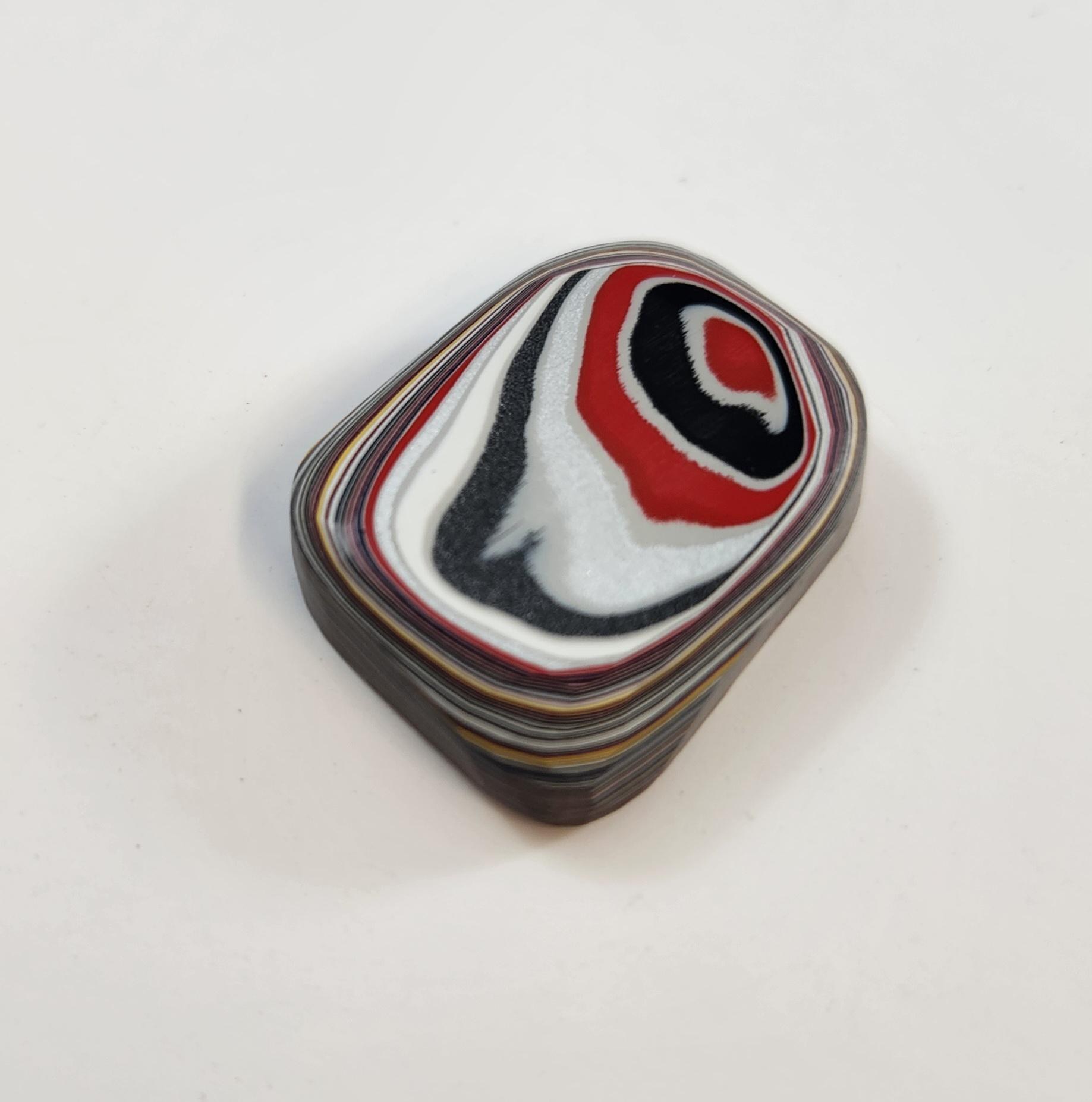 Fordite by Bruce / Thick, individual Colorful Piece, view 4