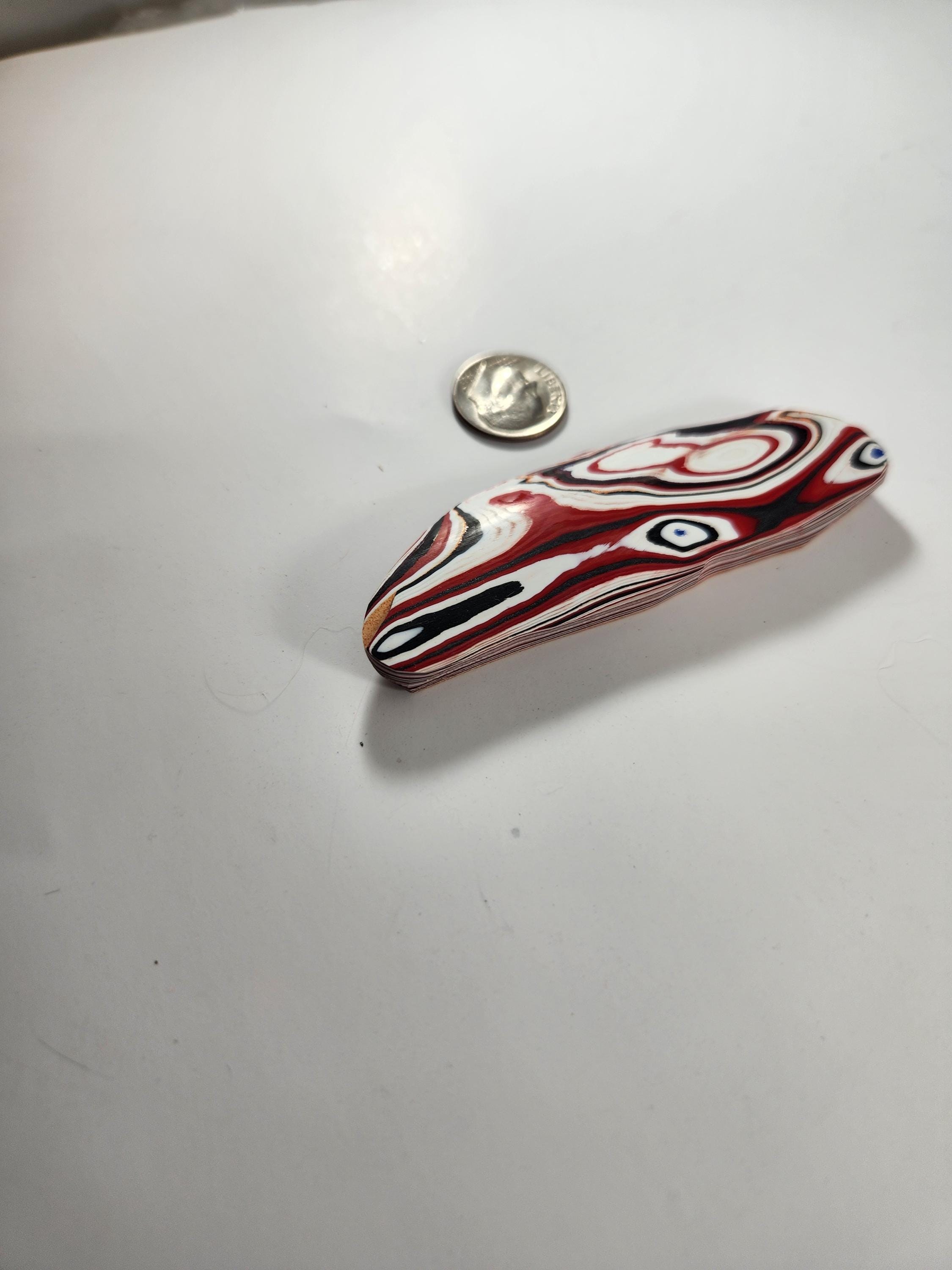 Fordite by Bruce / Thick, individual Colorful Piece, view 2