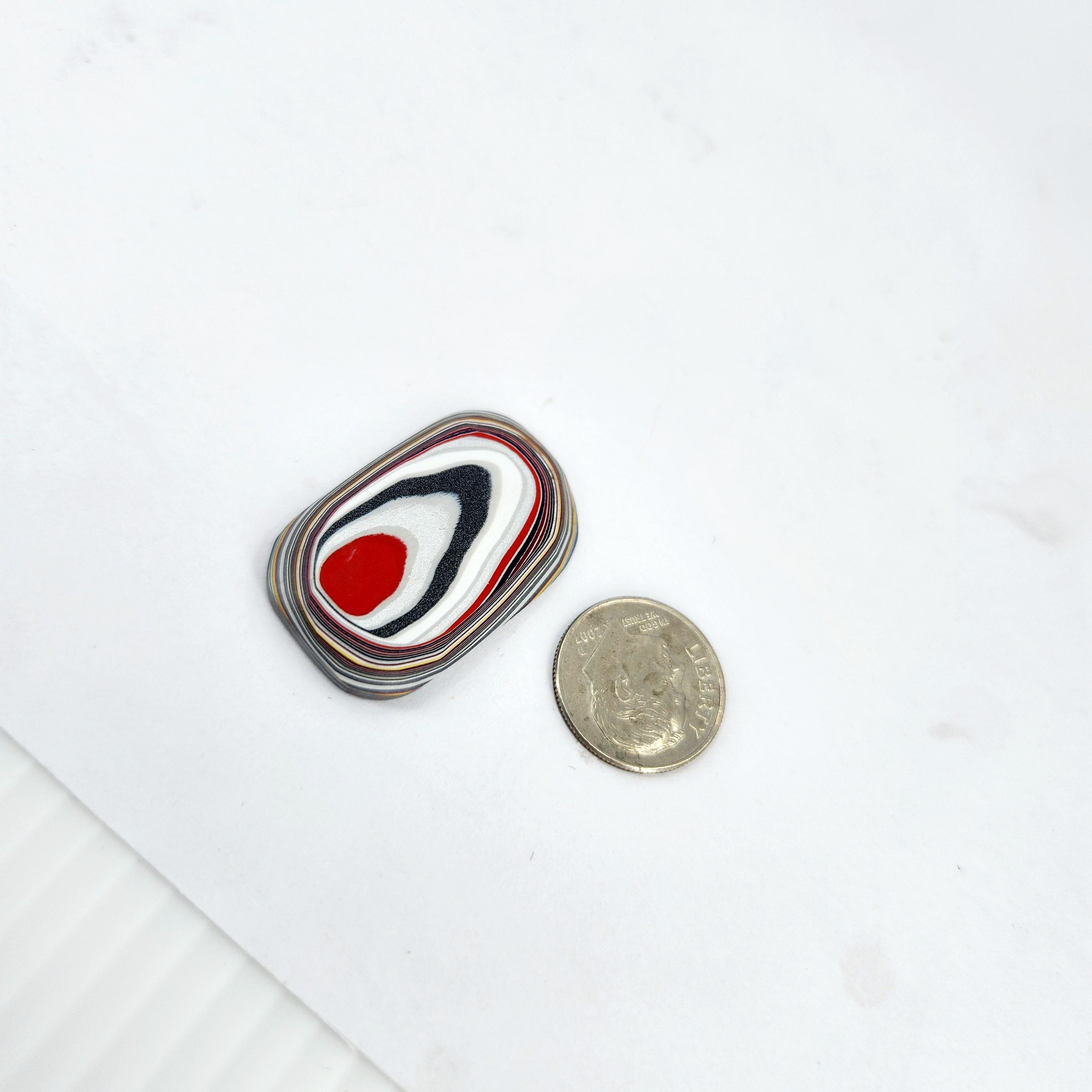 Fordite by Bruce / Thick, individual Colorful Piece, view 3