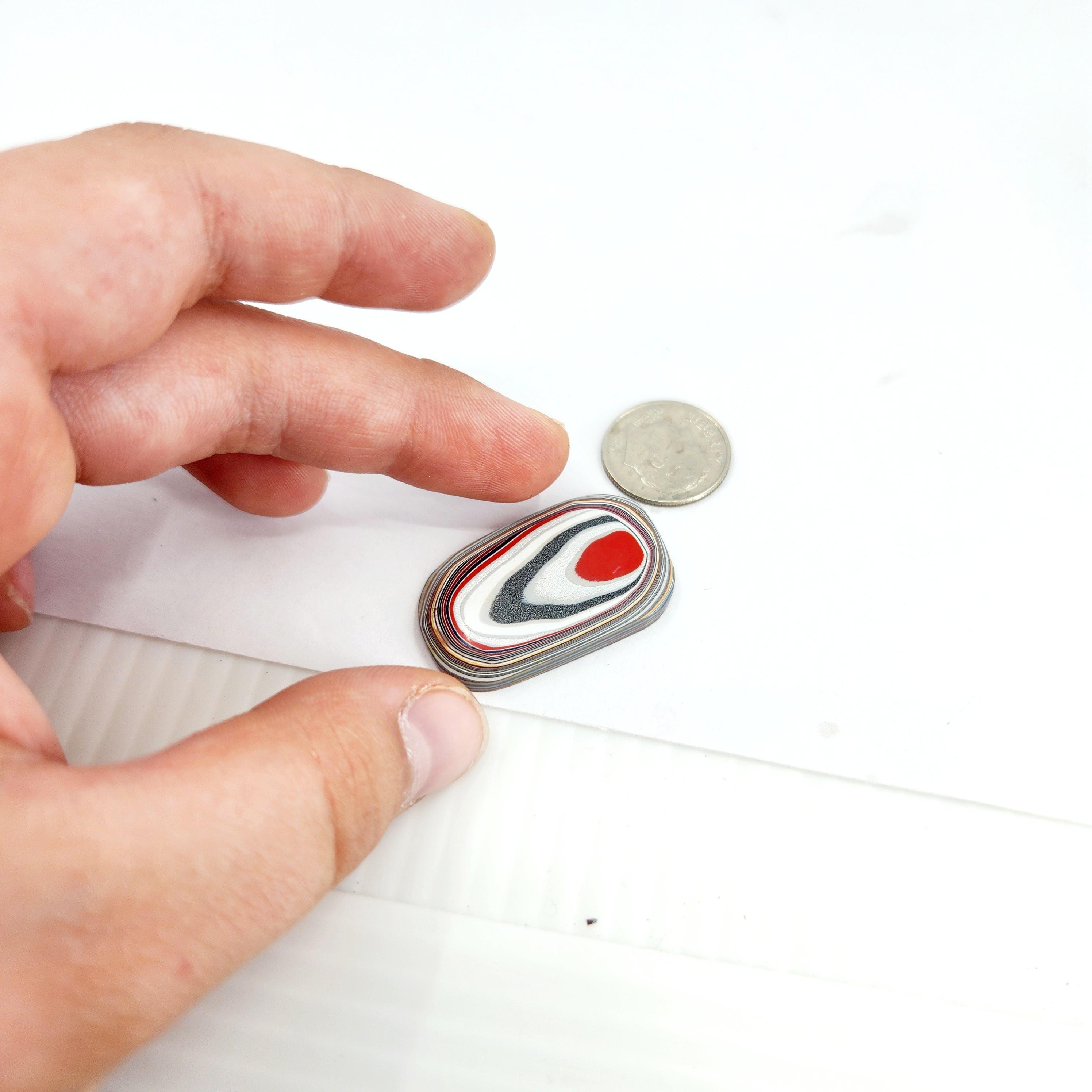 Fordite by Bruce / Thick, individual Colorful Piece, view 5