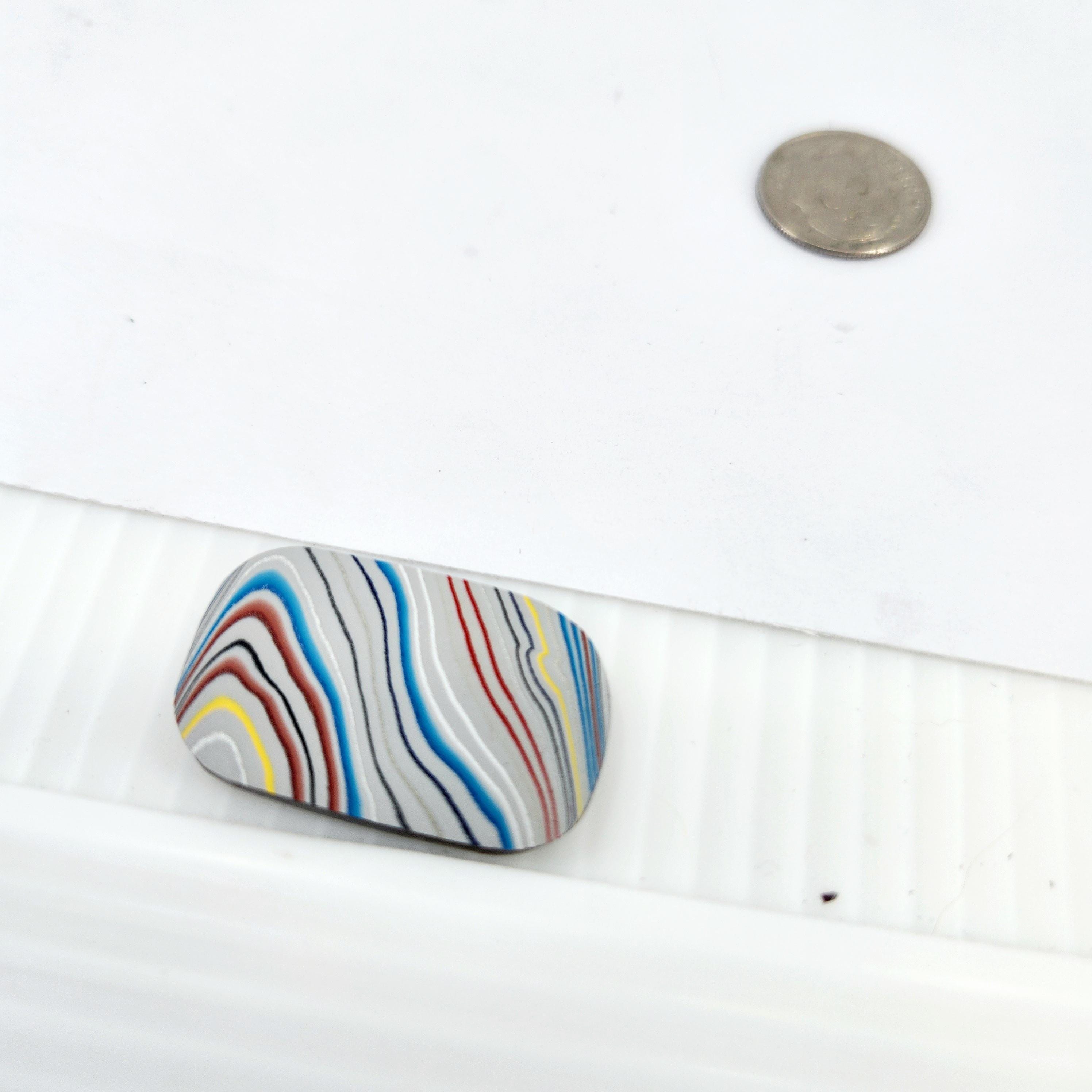 Fordite by Bruce / Thick, individual Colorful Piece, view 6