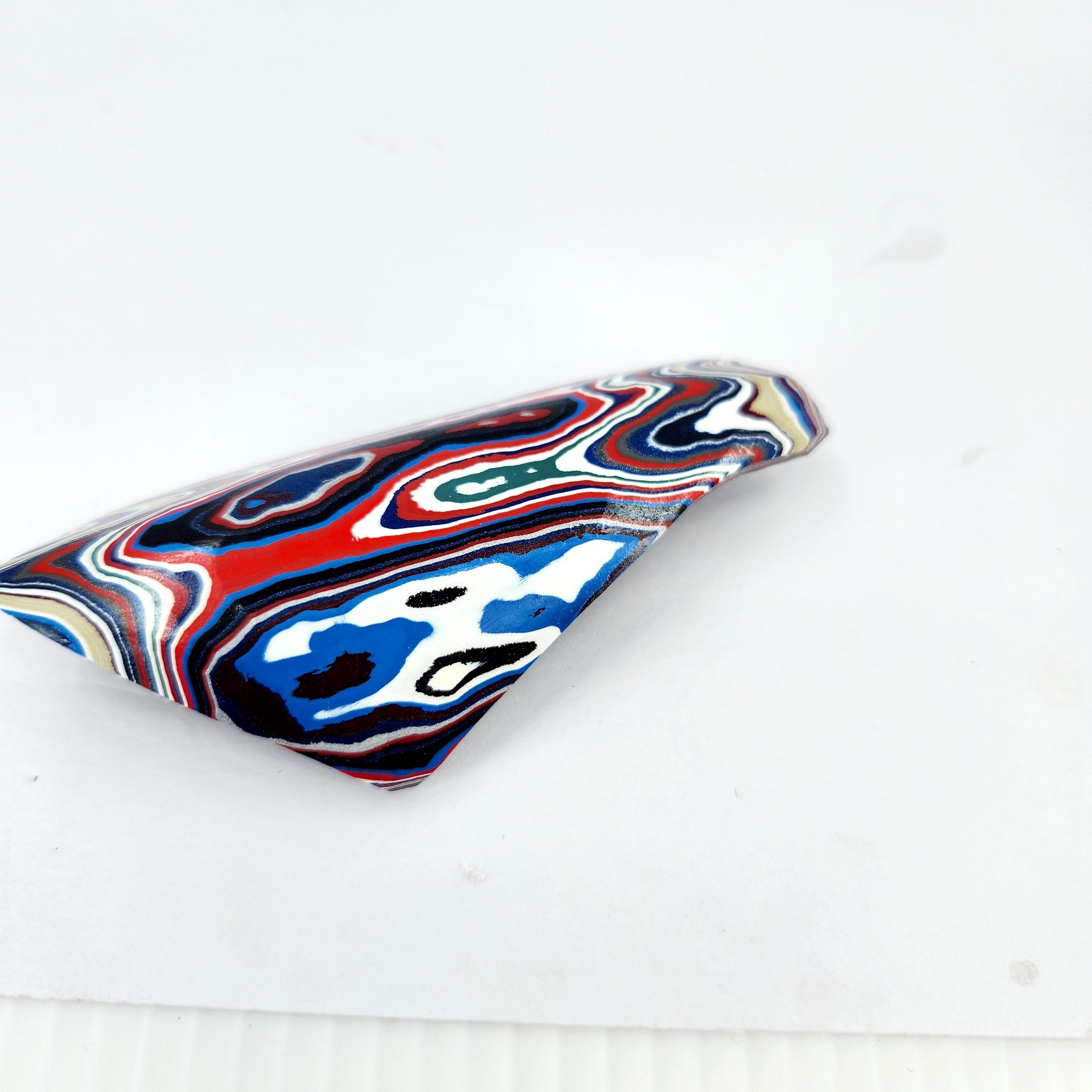 Fordite by Bruce / Thick, individual Colorful Piece, view 3