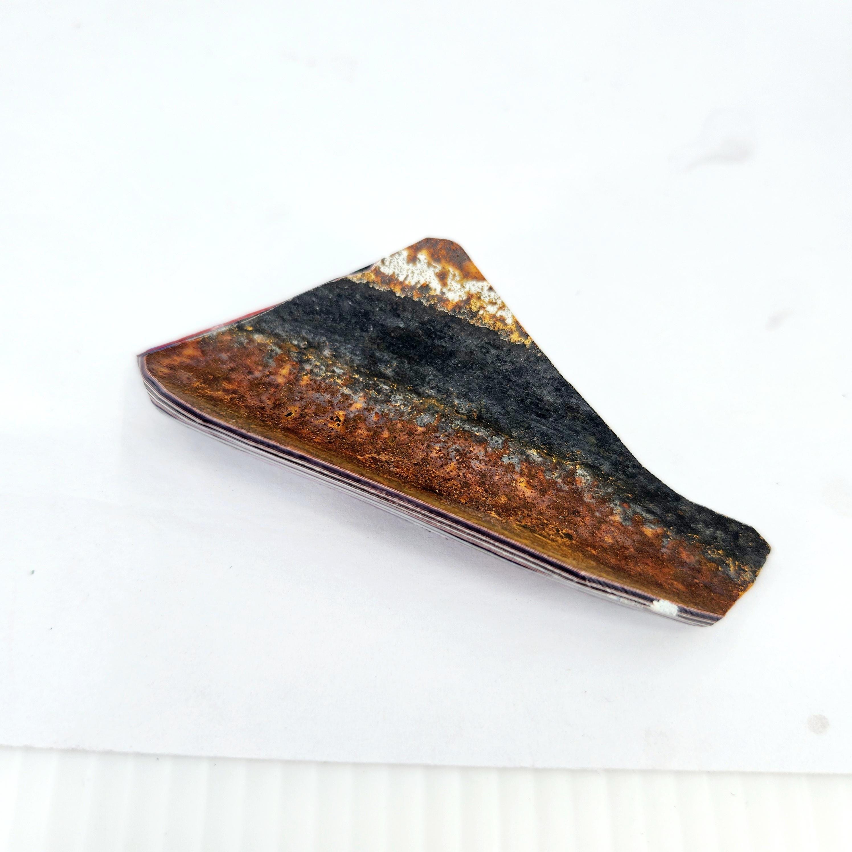 Fordite by Bruce / Thick, individual Colorful Piece, view 4