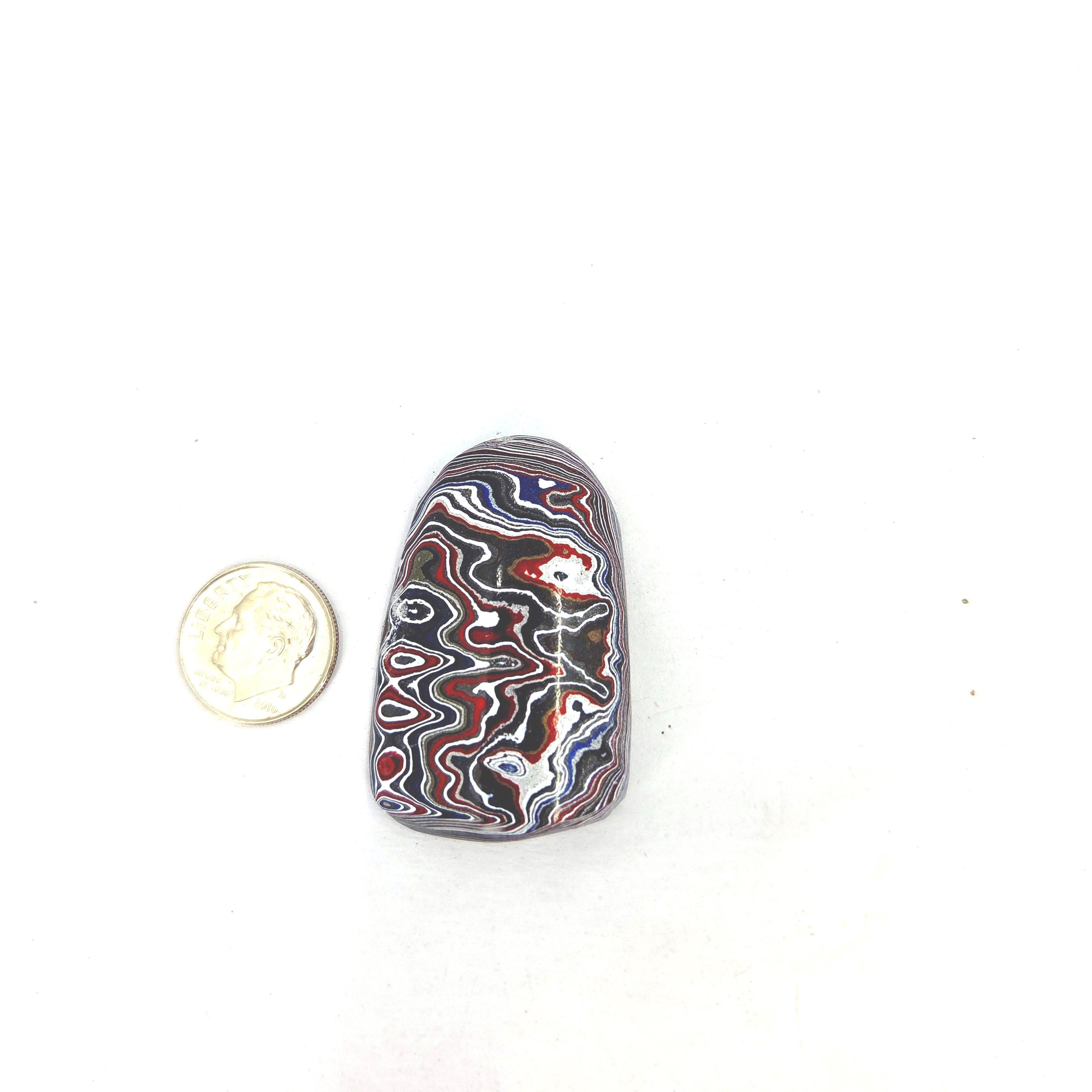 Detroit Fordite / Dodge Ram Cabochon, view 6