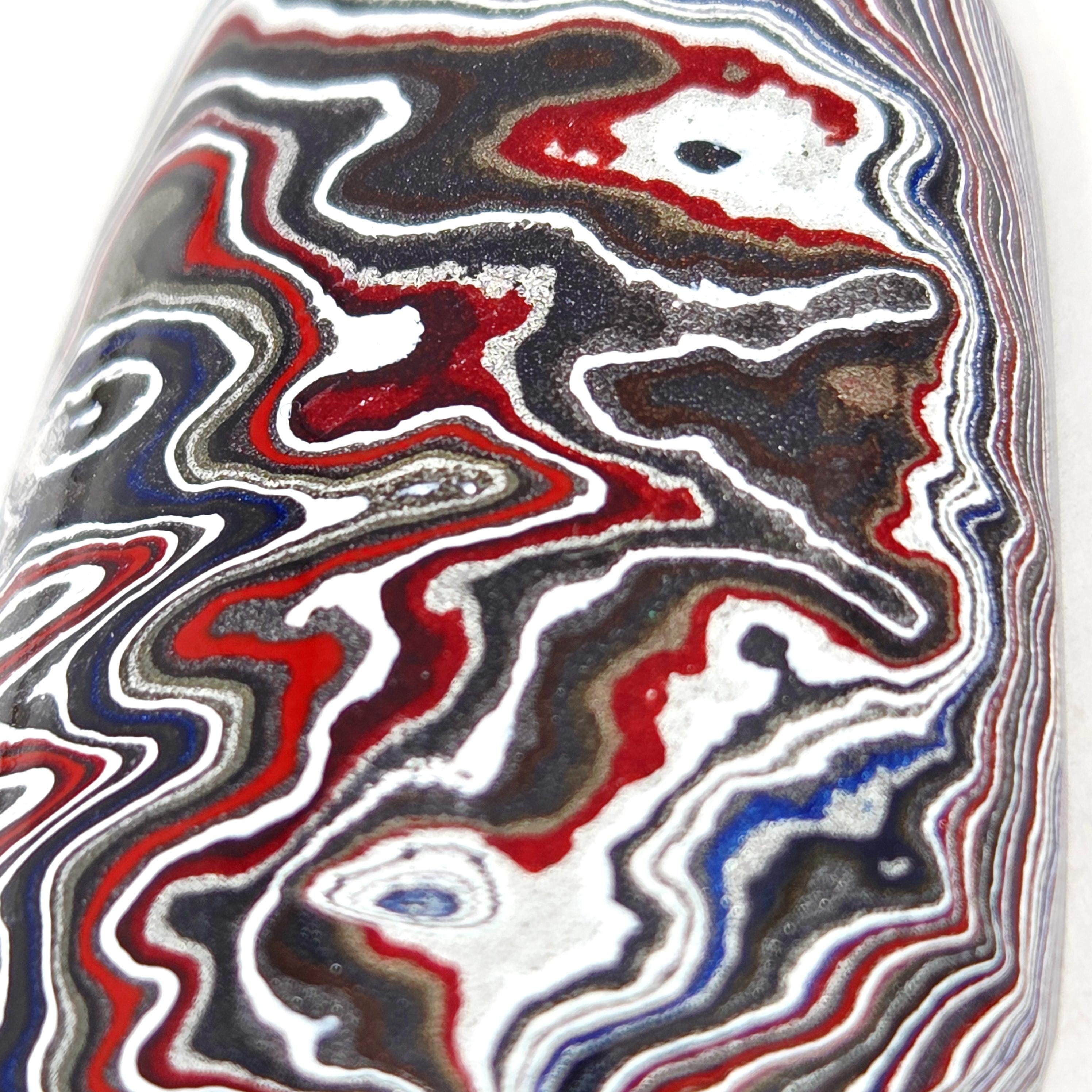 Detroit Fordite / Dodge Ram Cabochon, view 8