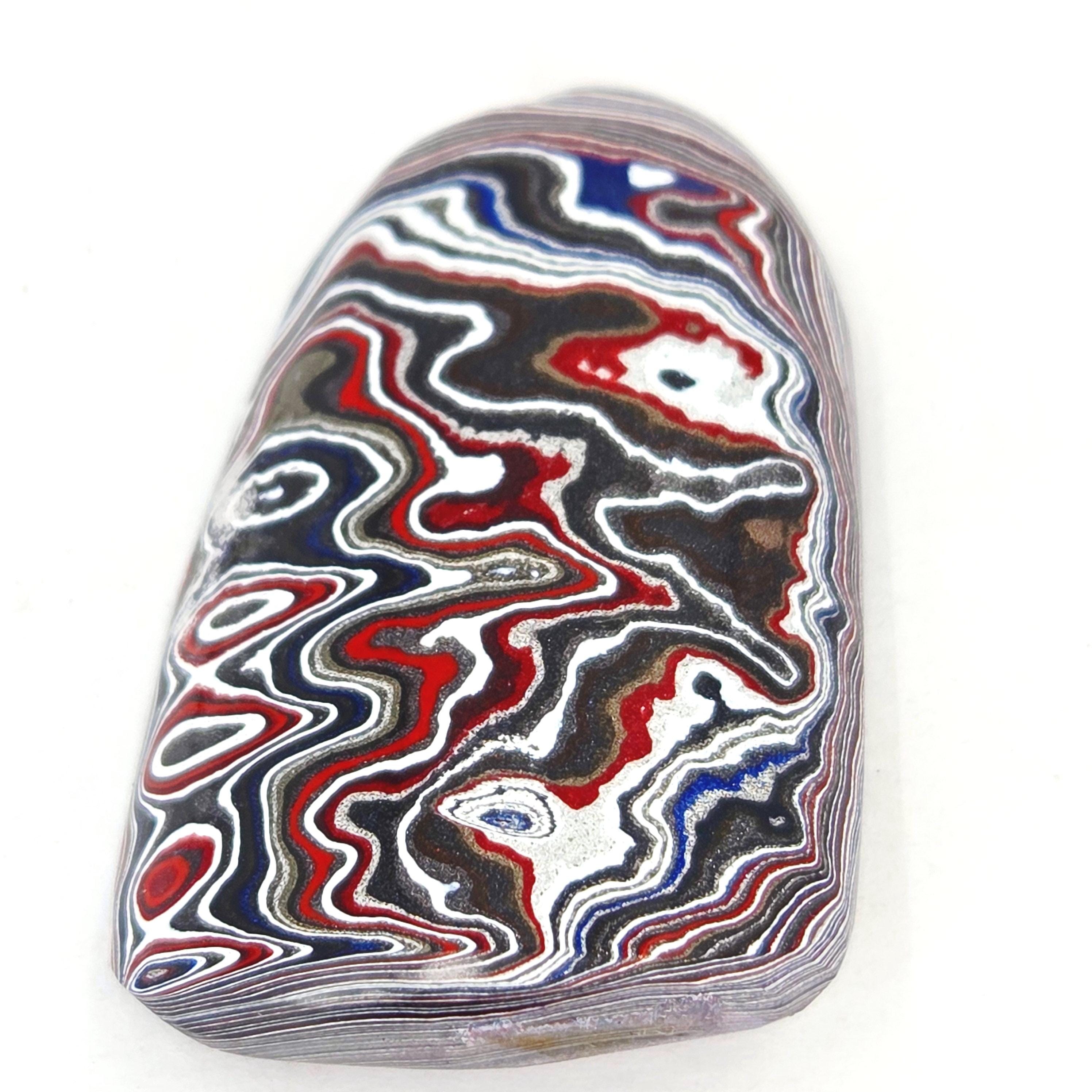 Detroit Fordite / Dodge Ram Cabochon, view 10