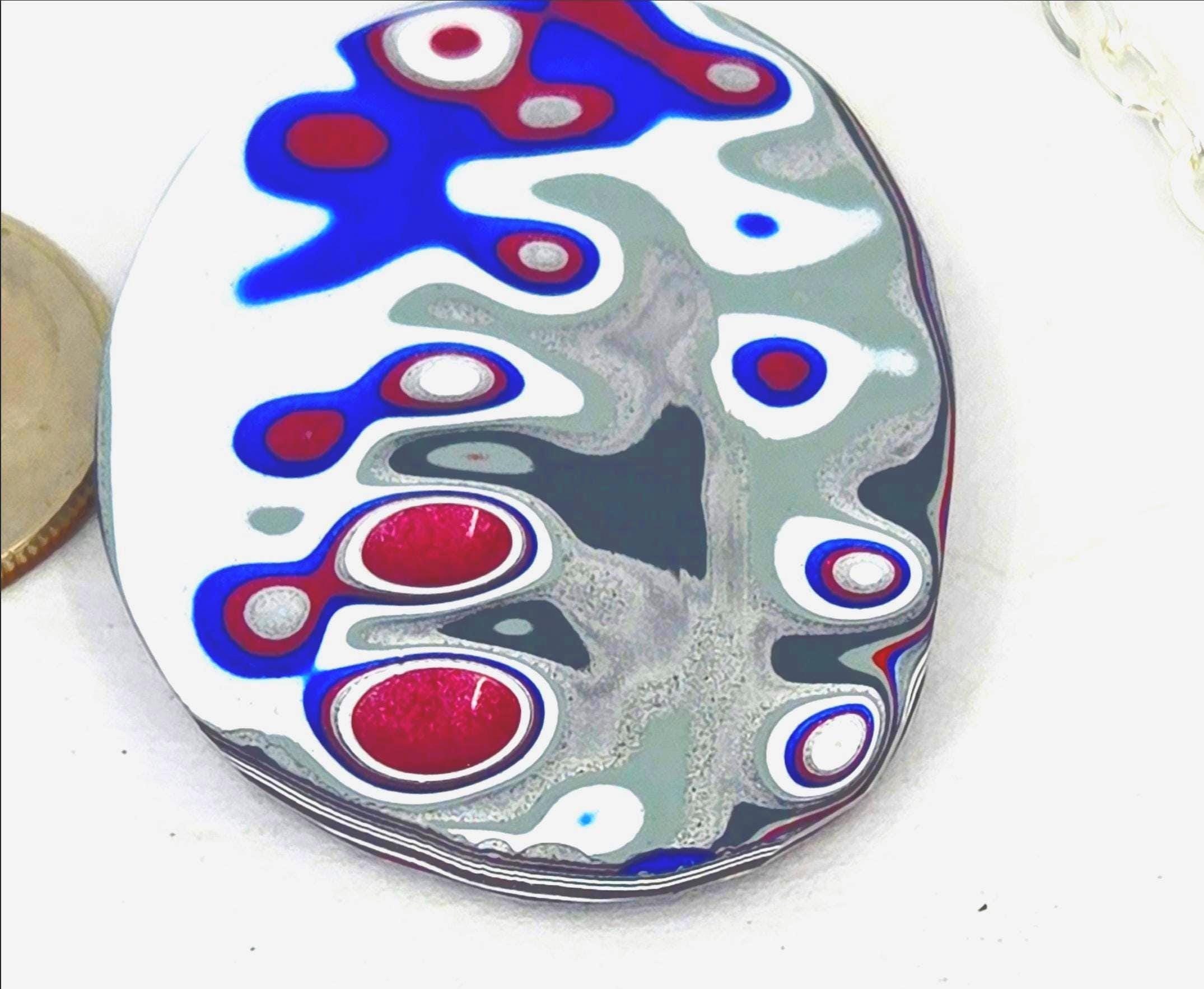 Fordite Pendant / Lava Lake, view 4