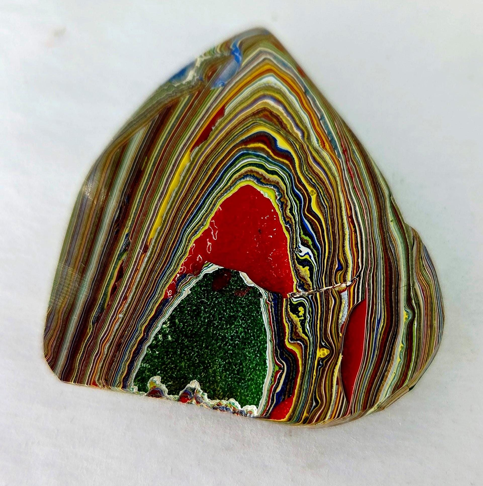 Vintage Fordite 70s Cabochon, Jewelry Making, view 2