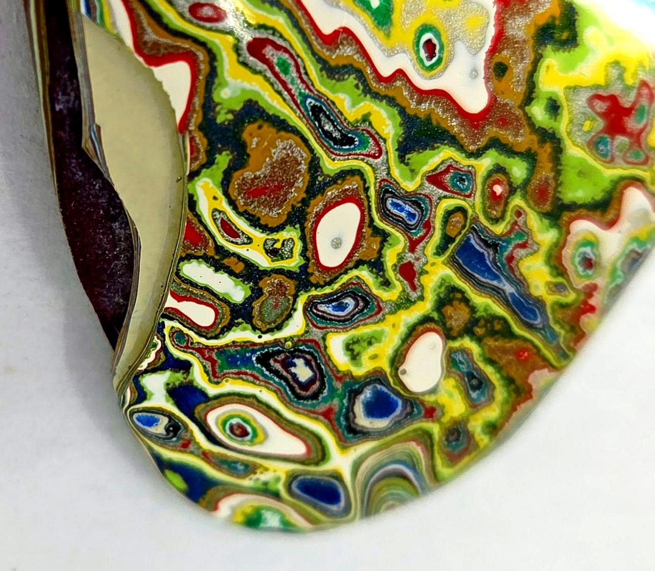 Vintage Fordite 70s Cabochon, Jewelry Making, view 3