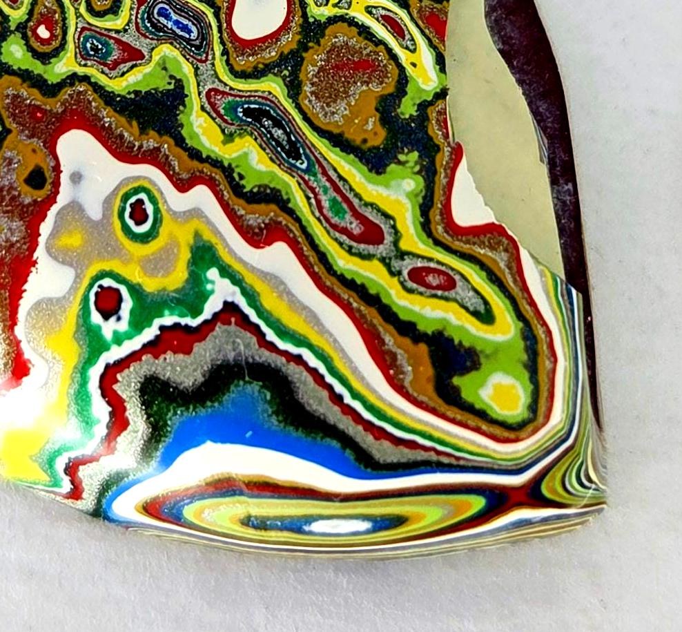 Vintage Fordite 70s Cabochon, Jewelry Making, view 4