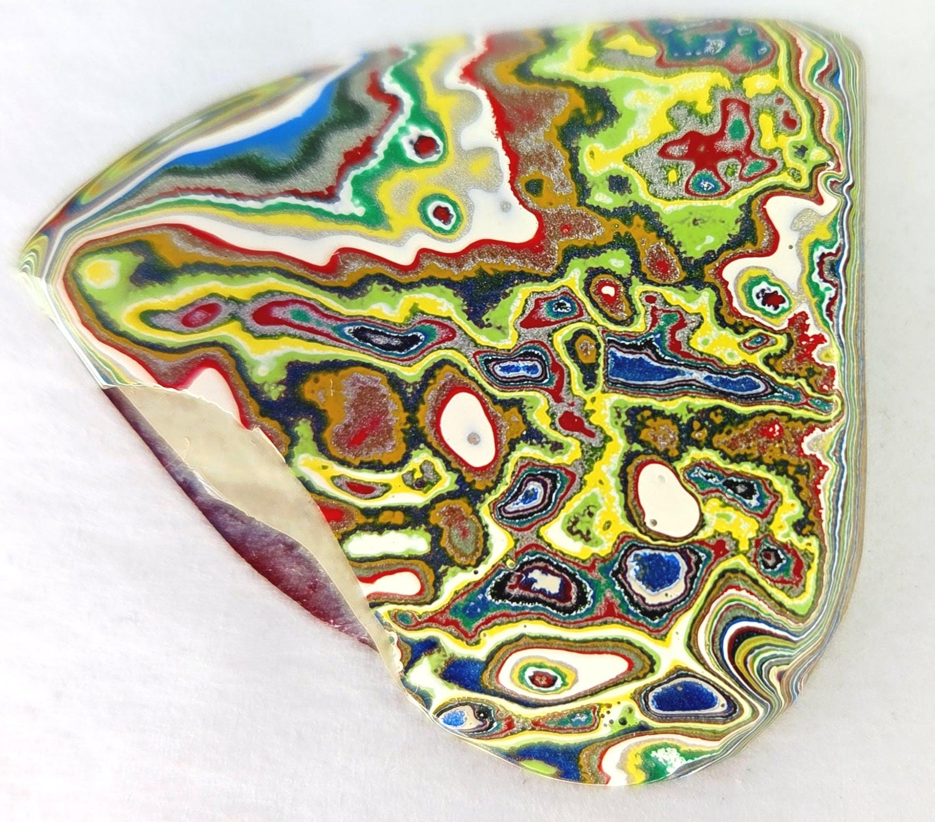 Vintage Fordite 70s Cabochon, Jewelry Making, view 5