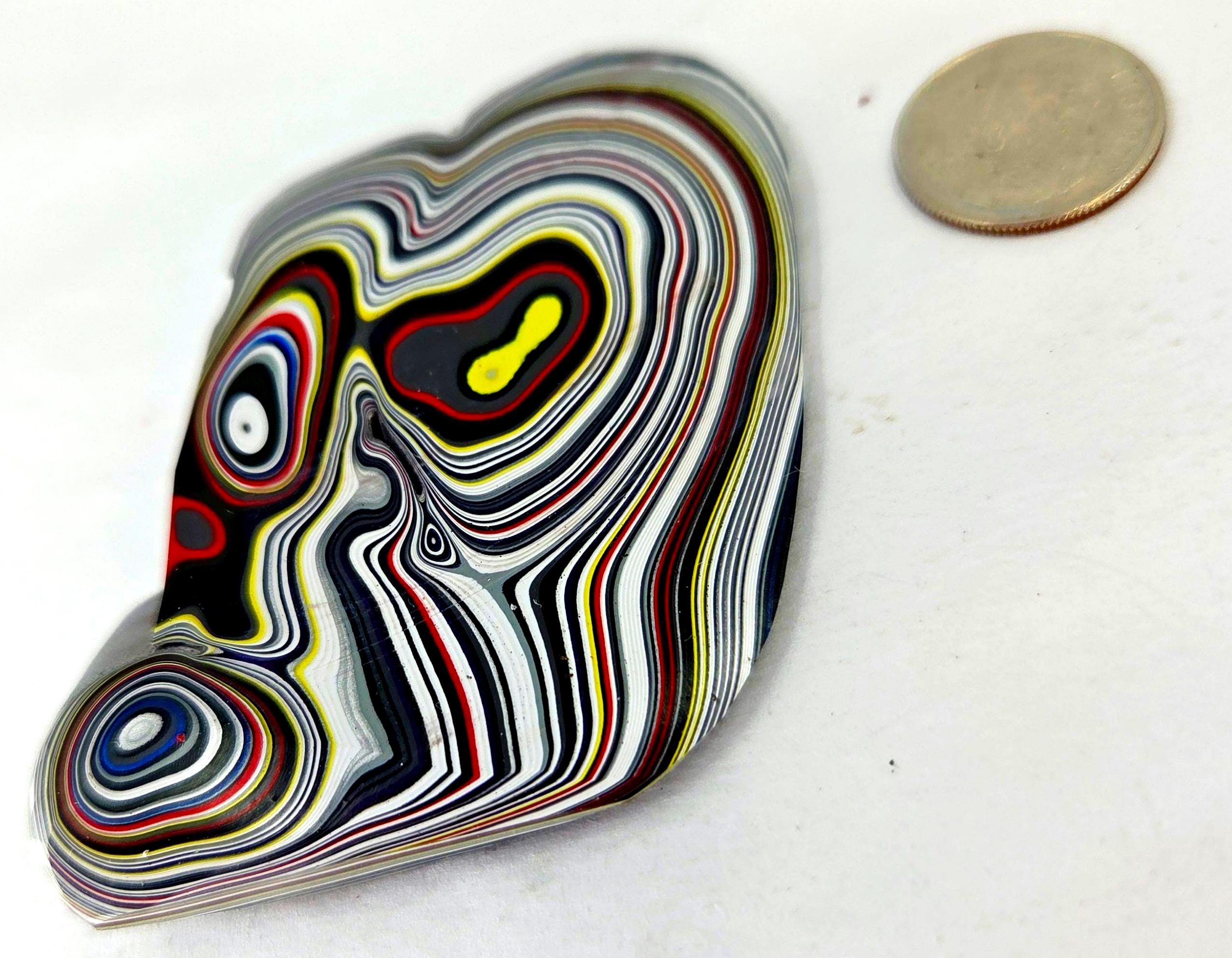 Kenworth Fordite Cabochon, Jewelry Making, view 2