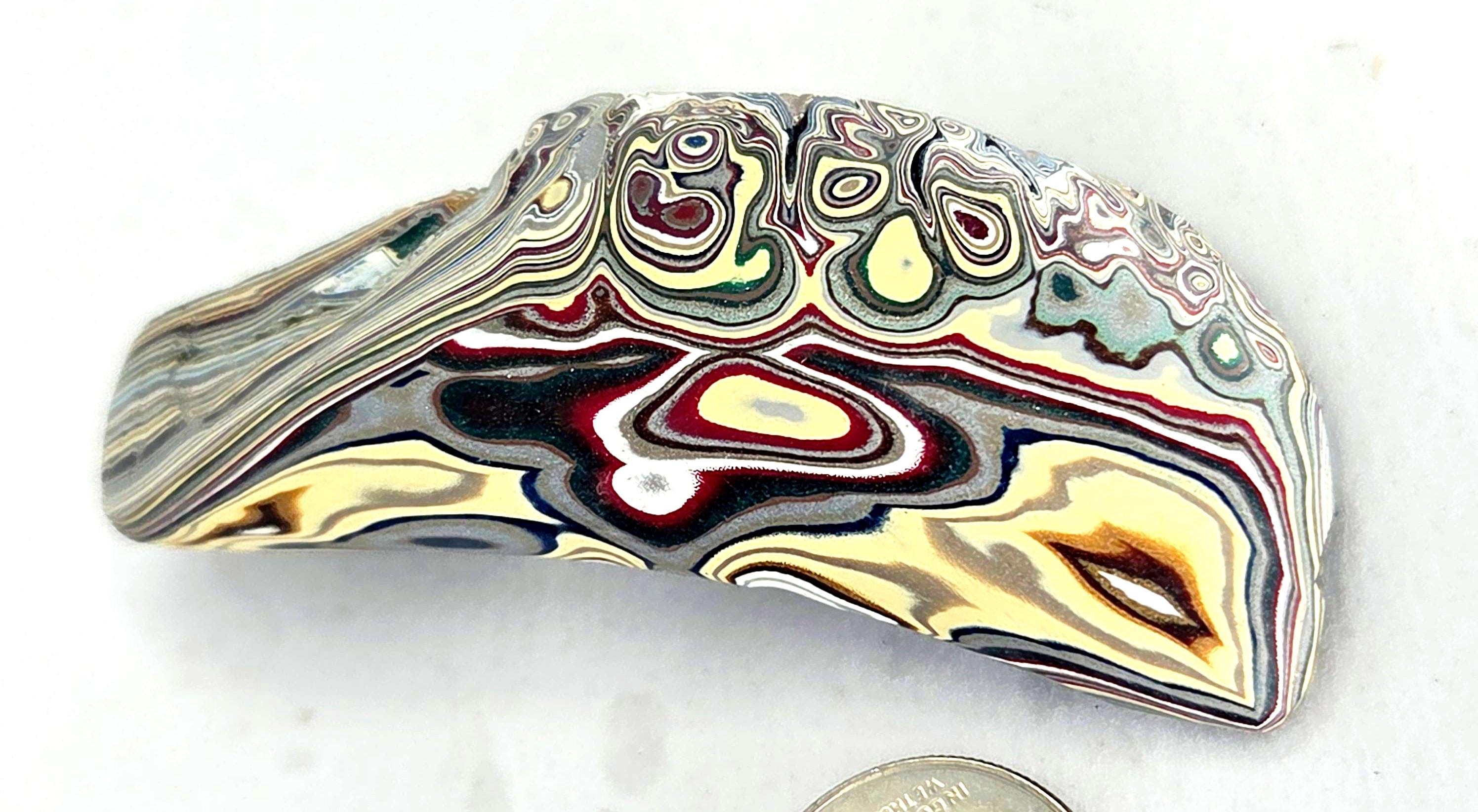 1950s Fordite Vintage Colors Yellow, Red, Brown Classic 50s Colors