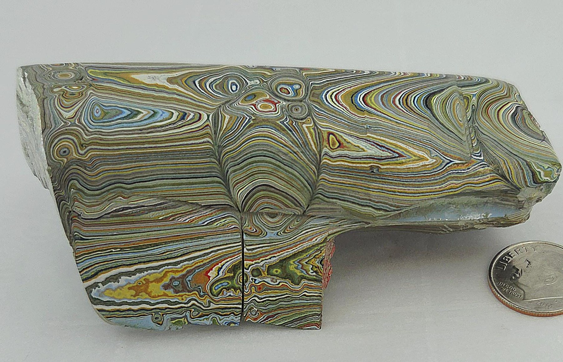 1960s Vintage Fordite Classic Uncut, view 3
