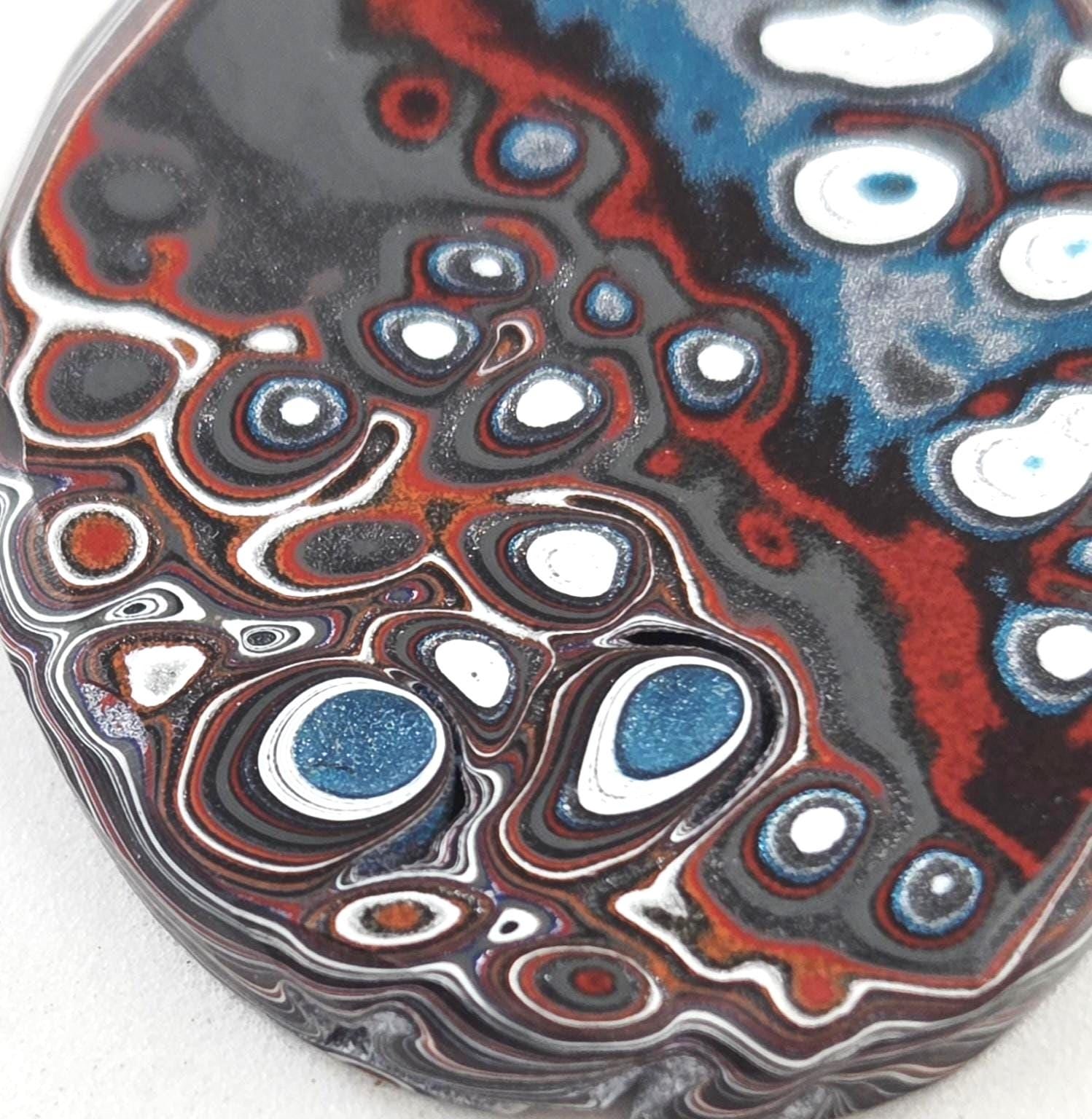 Fordite Pendant / Jeep/Pools of Blue, view 5
