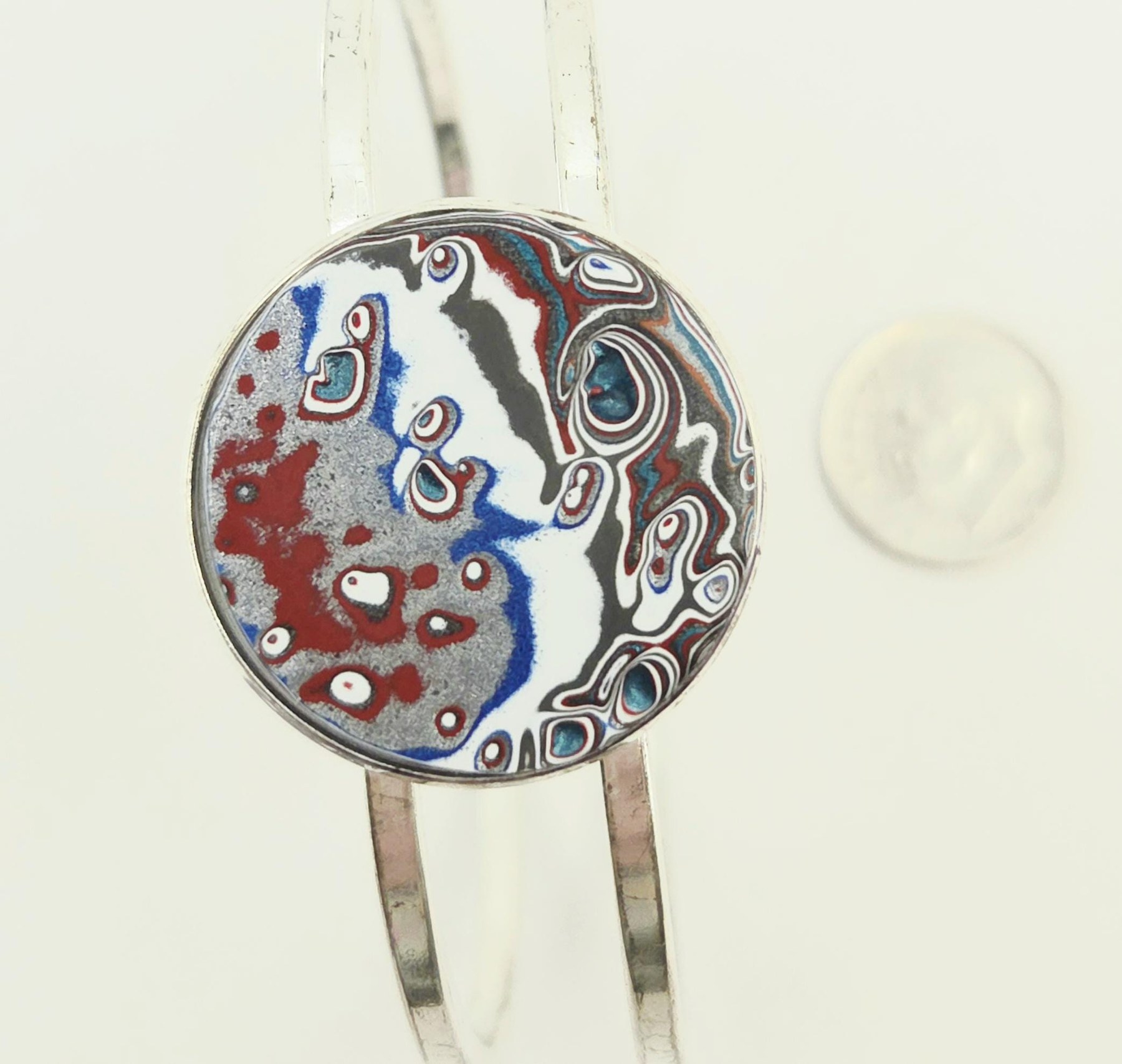 Fordite Jeep Bracelet Silver Plated /bridesmaid, view 1