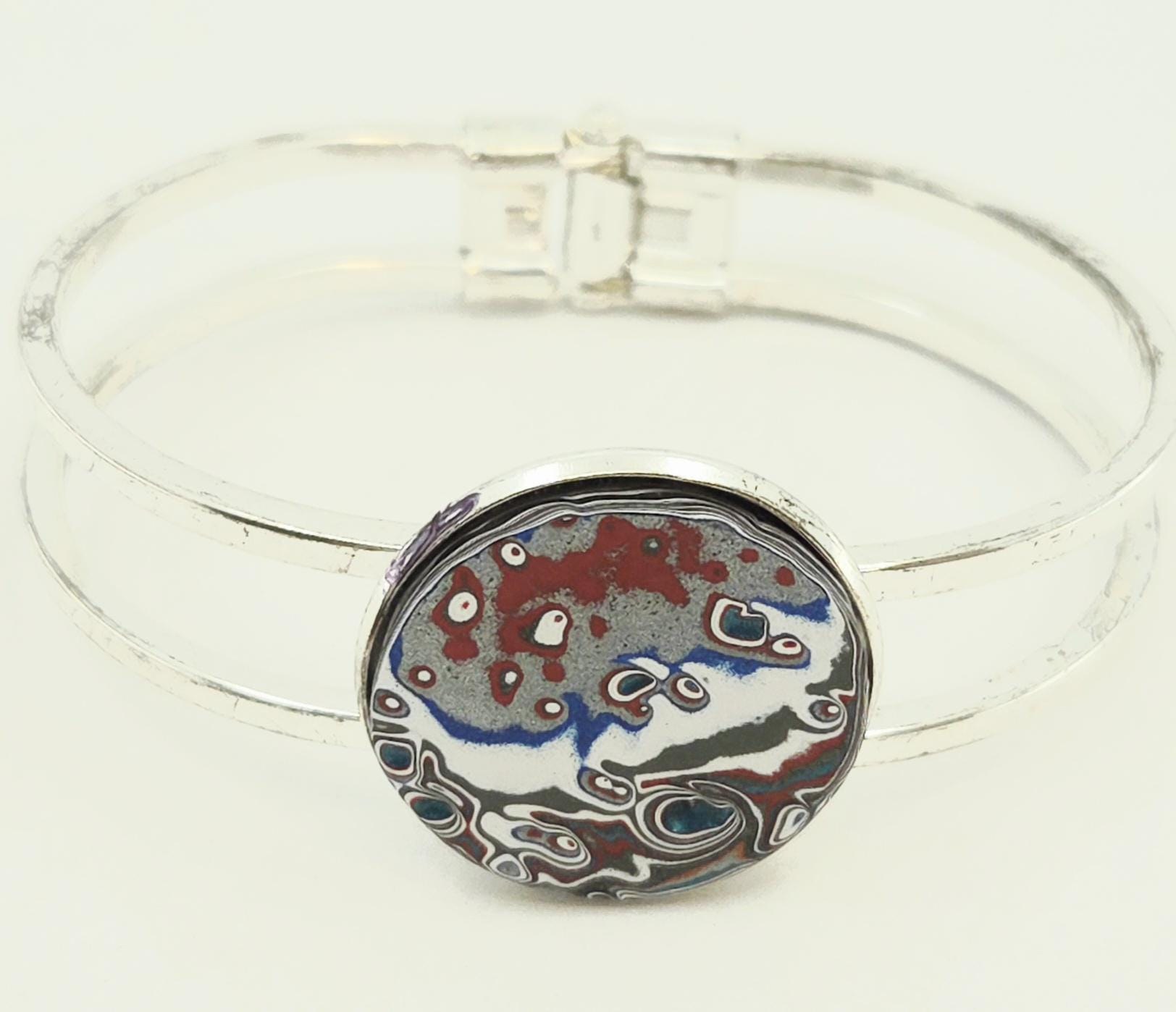 Fordite Jeep Bracelet Silver Plated /bridesmaid, view 3