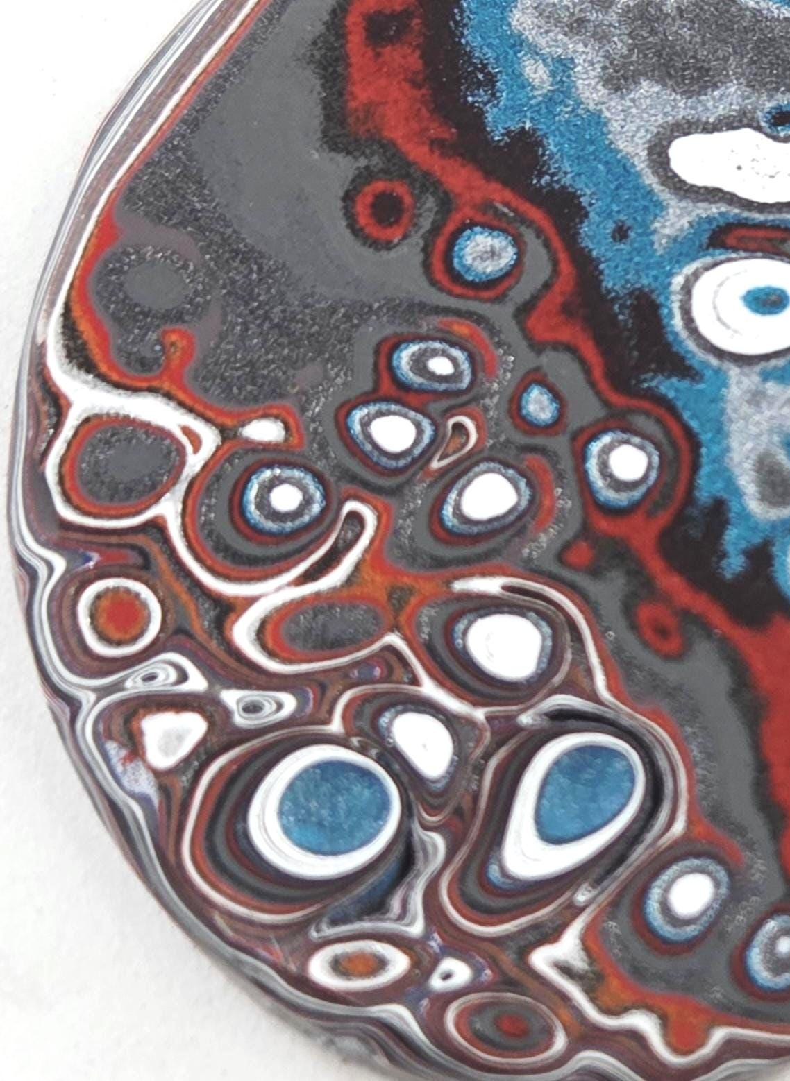 Fordite with Pools of Color Pendant, view 3