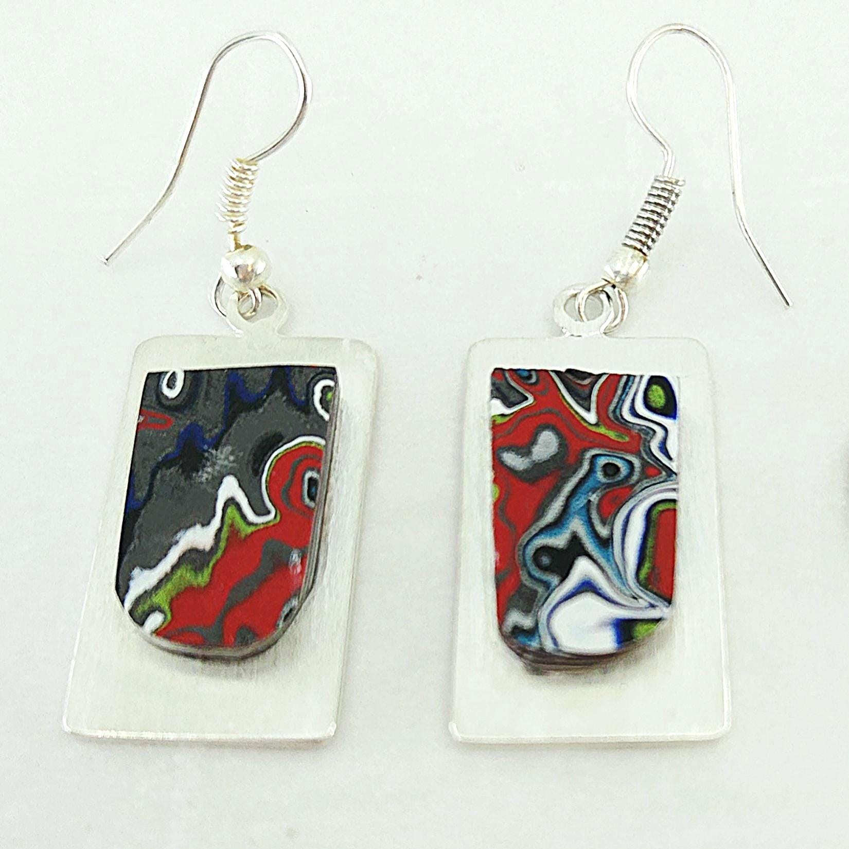 Fordite Earrings / Jeep Fordite