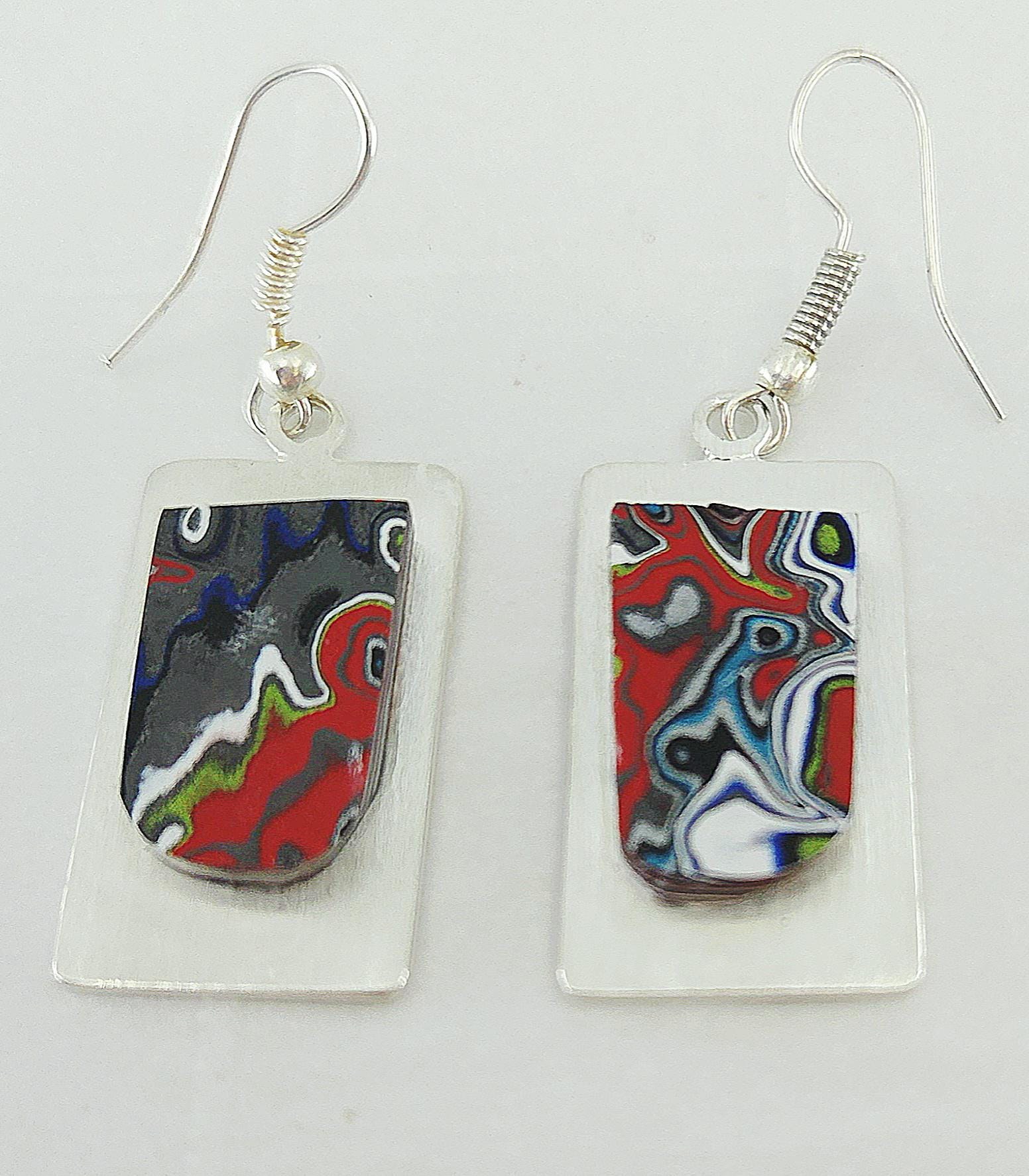 Fordite Earrings / Jeep Fordite, view 3