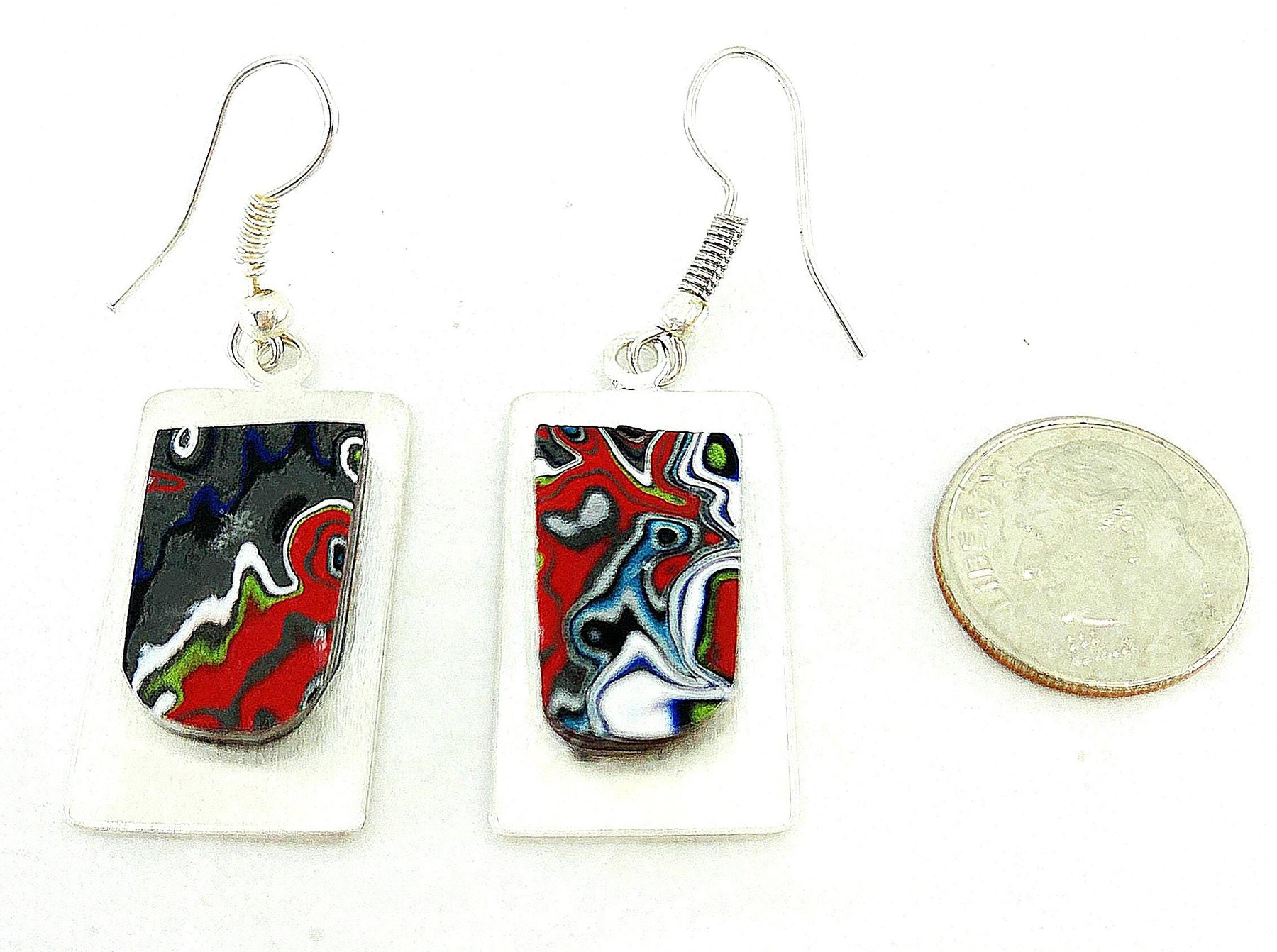 Fordite Earrings / Jeep Fordite, view 4