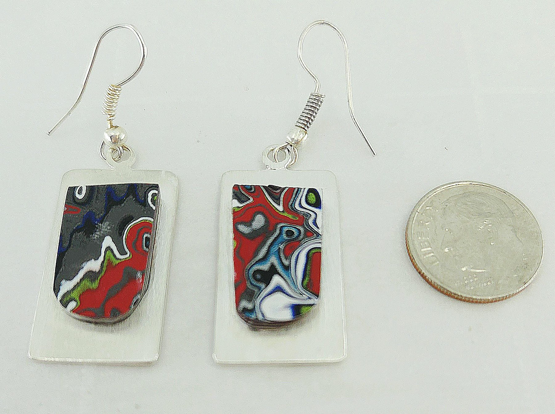 Fordite Earrings / Jeep Fordite, view 4