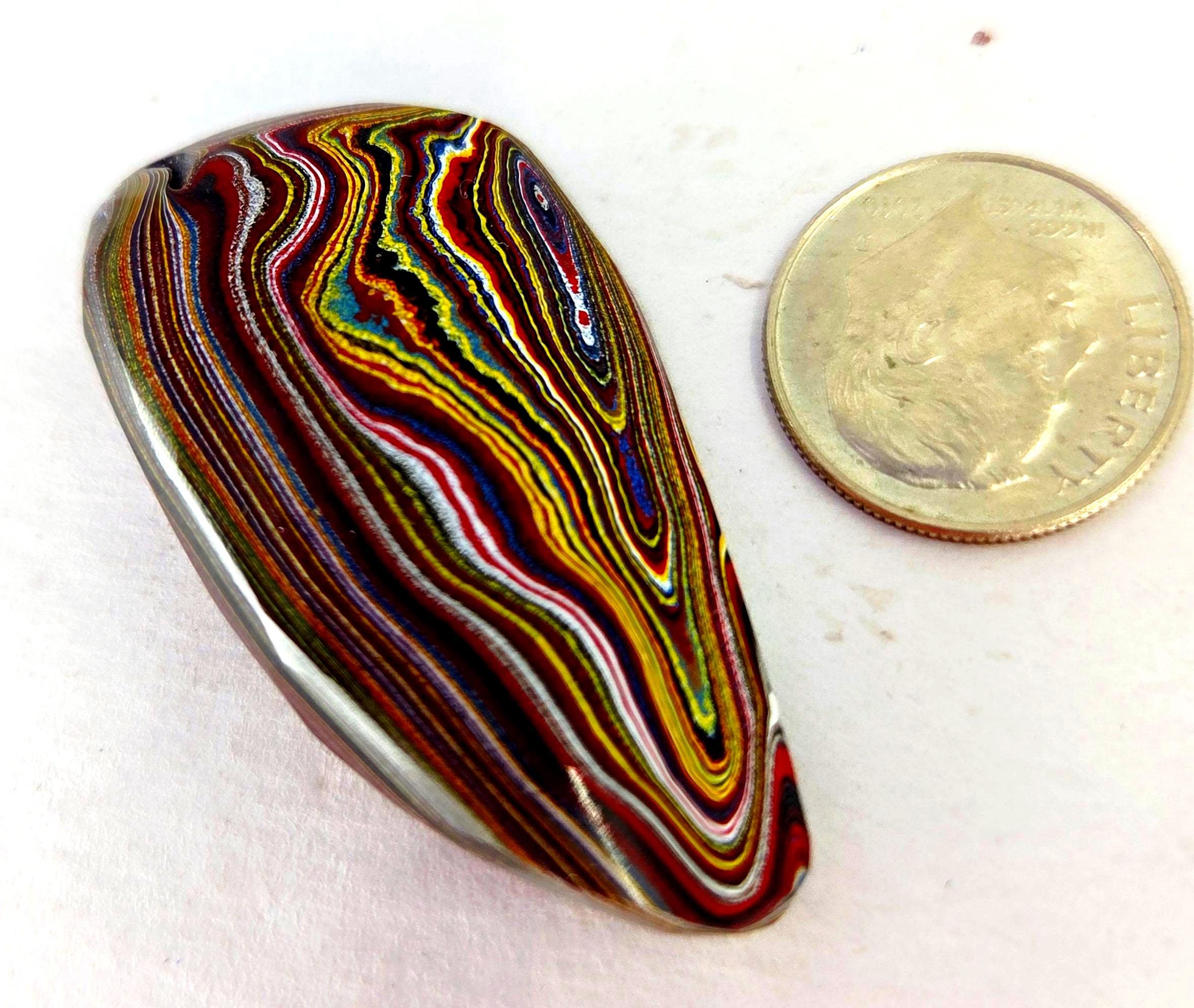 Corvette Fordite Cabochon ,  Jewelry Making