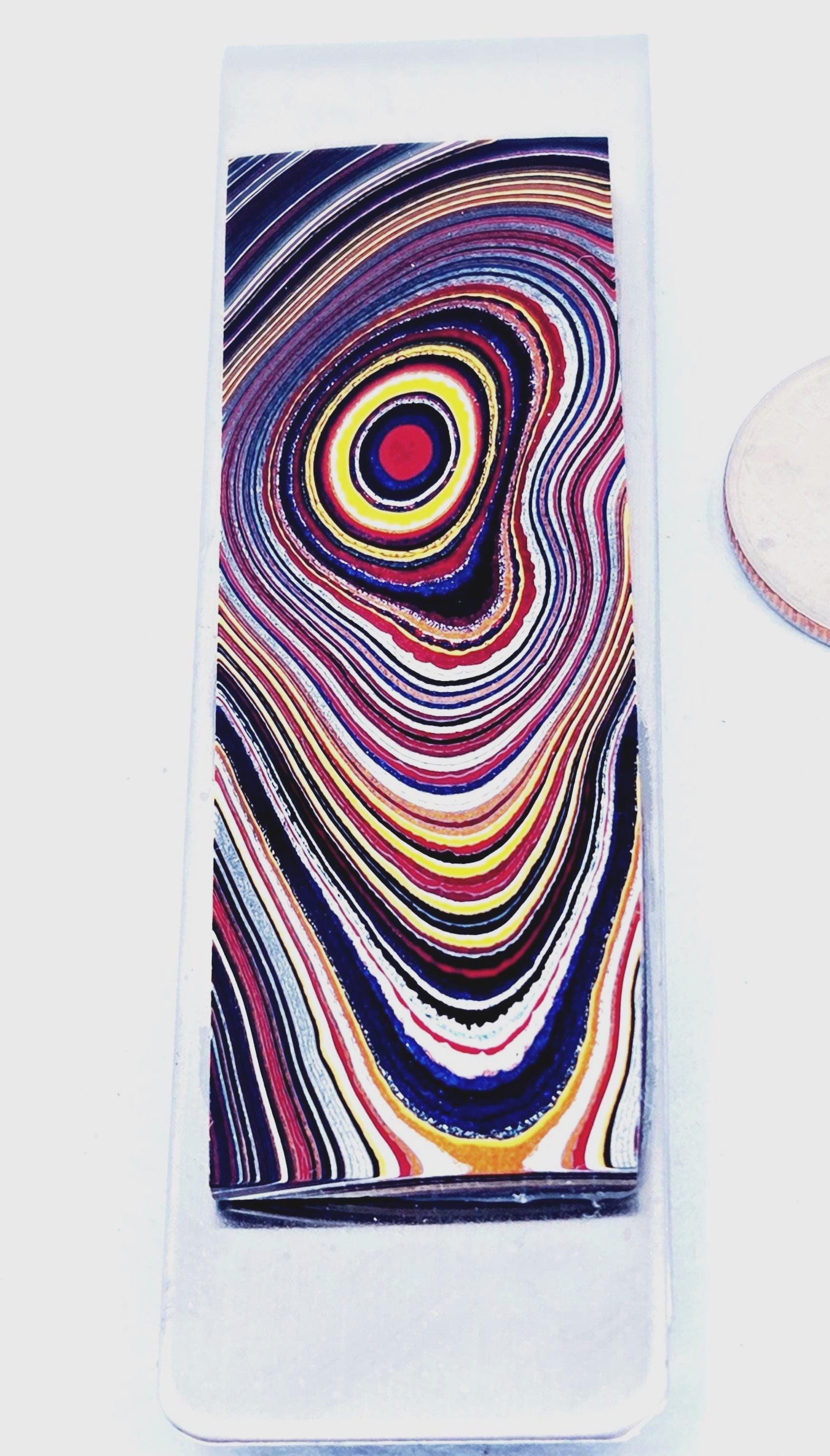 Corvette Fordite Money Clip, Iridescent Layers, Groomsmen Gift, Unique Accessory