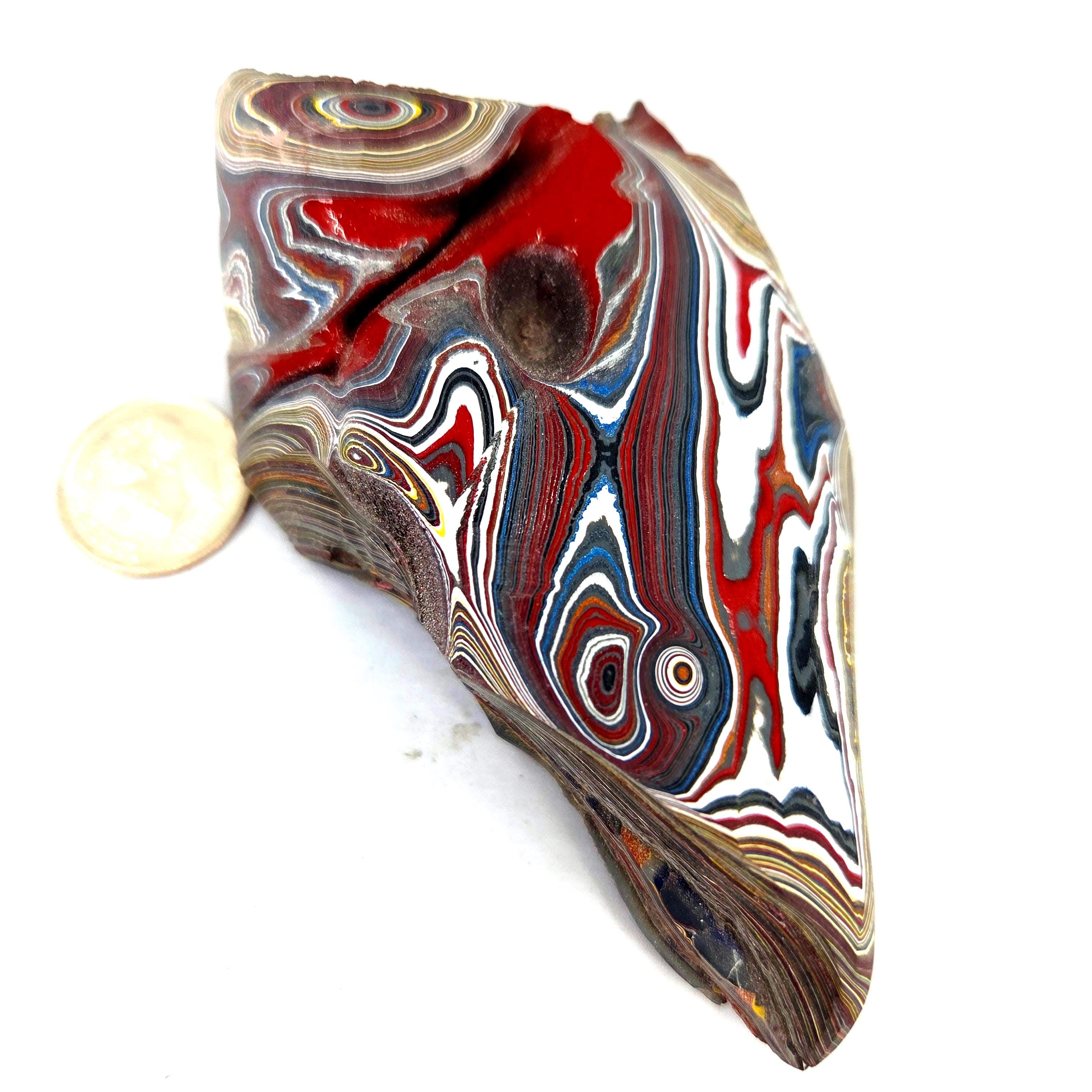 Corvette Fordite: Slab, Carve, Cabochon, Colorful Layers (2000s)
