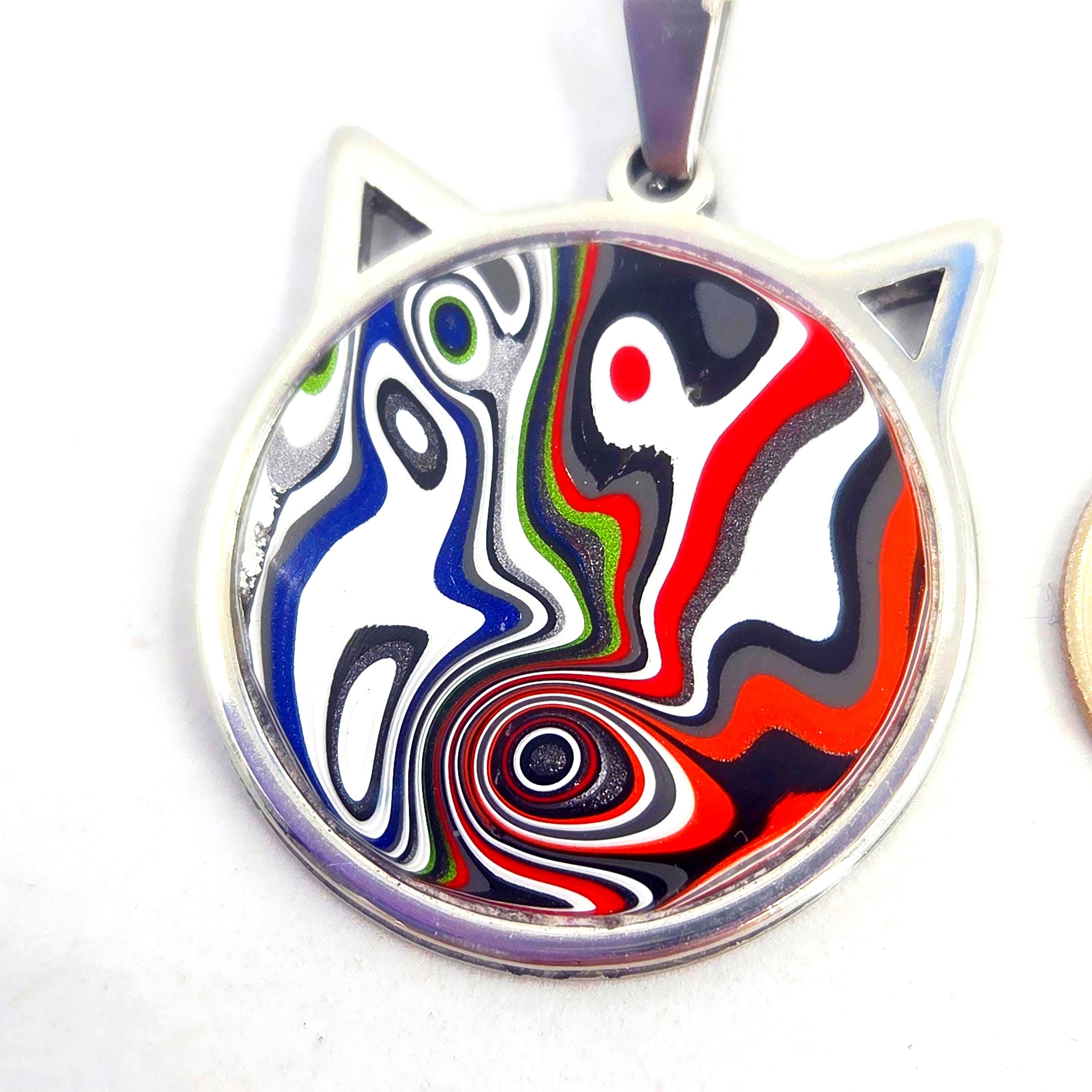 Fordite Cat/ Kitten Necklace / Pendant