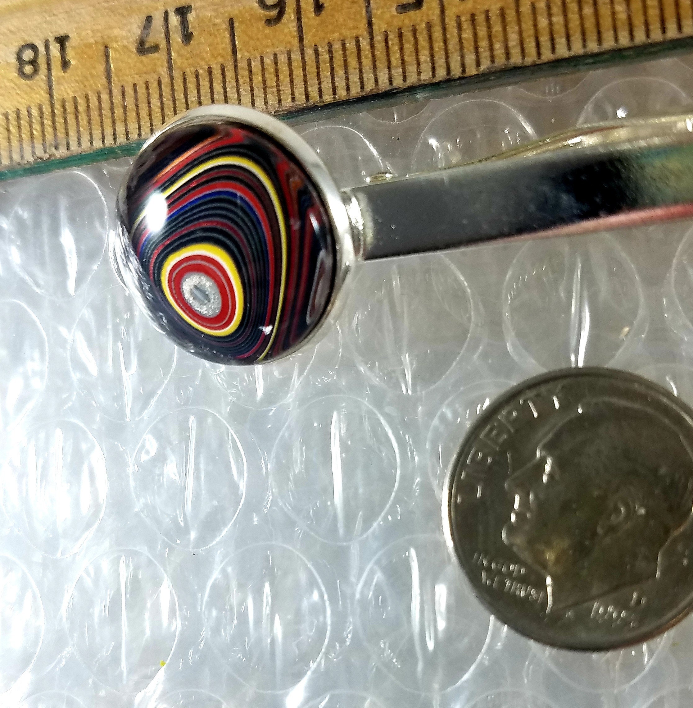 Fordite Tie Bar groomsmen, Usher, Gift, Gift for Him, Car Lover, Auto Enthusiast