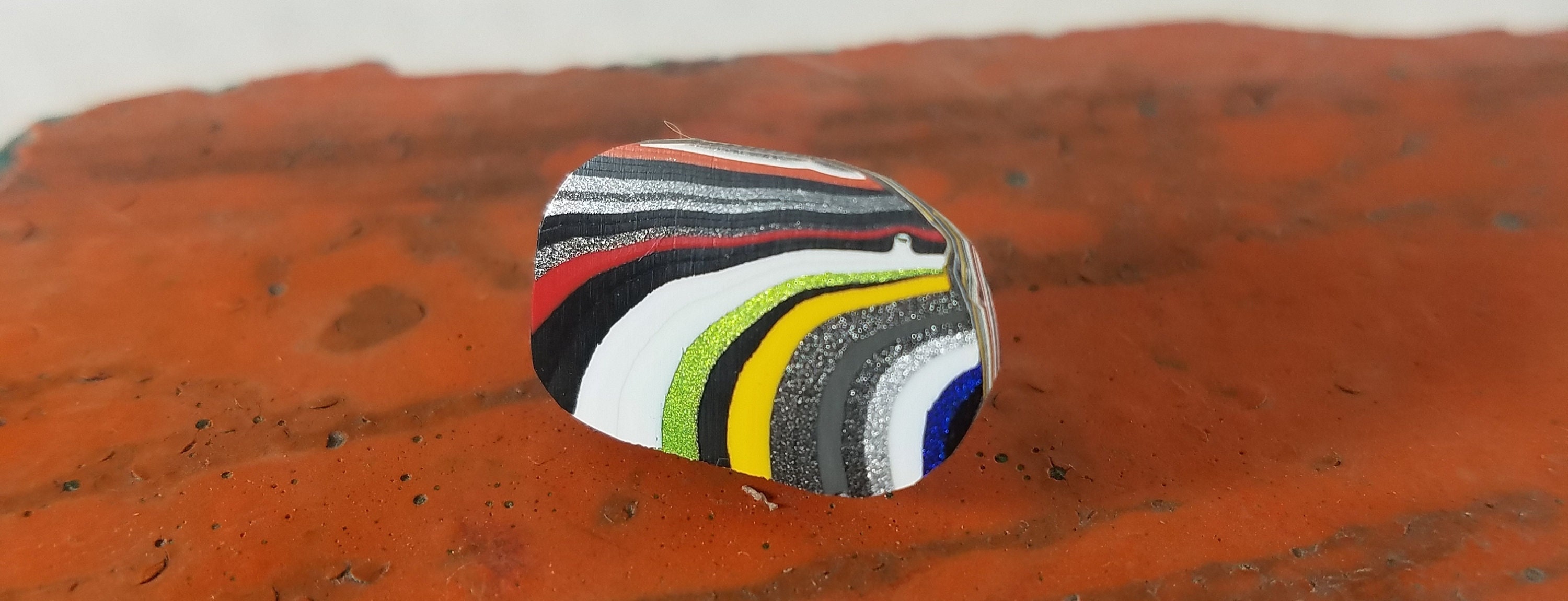 Fordite Tie Tack / Lapel Pin groomsmen, usher / Gift for Him, Auto Enthusiast