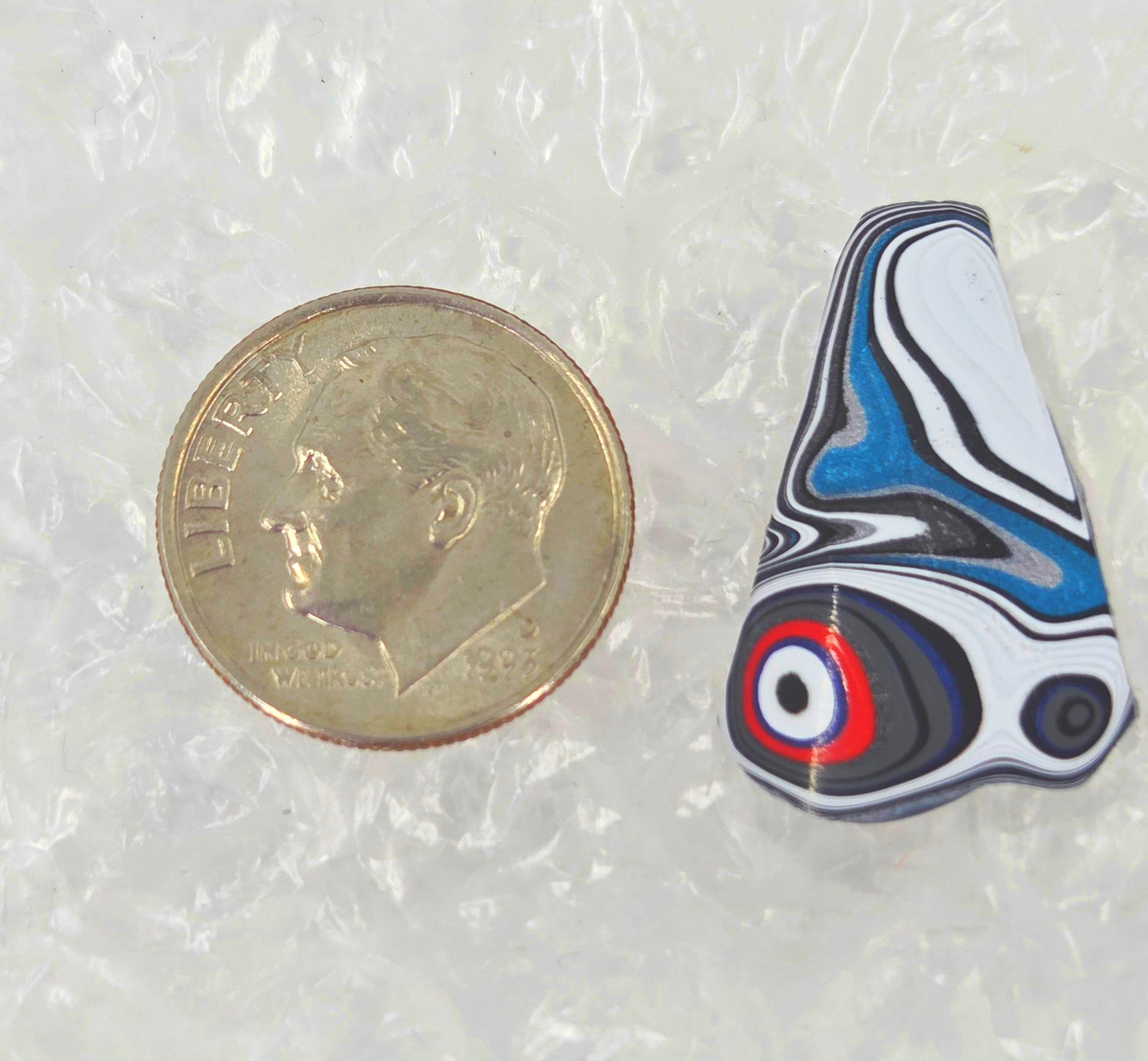 Hand Cut Fordite Tie Tack: Automotive History Lapel Pin for Car Lovers