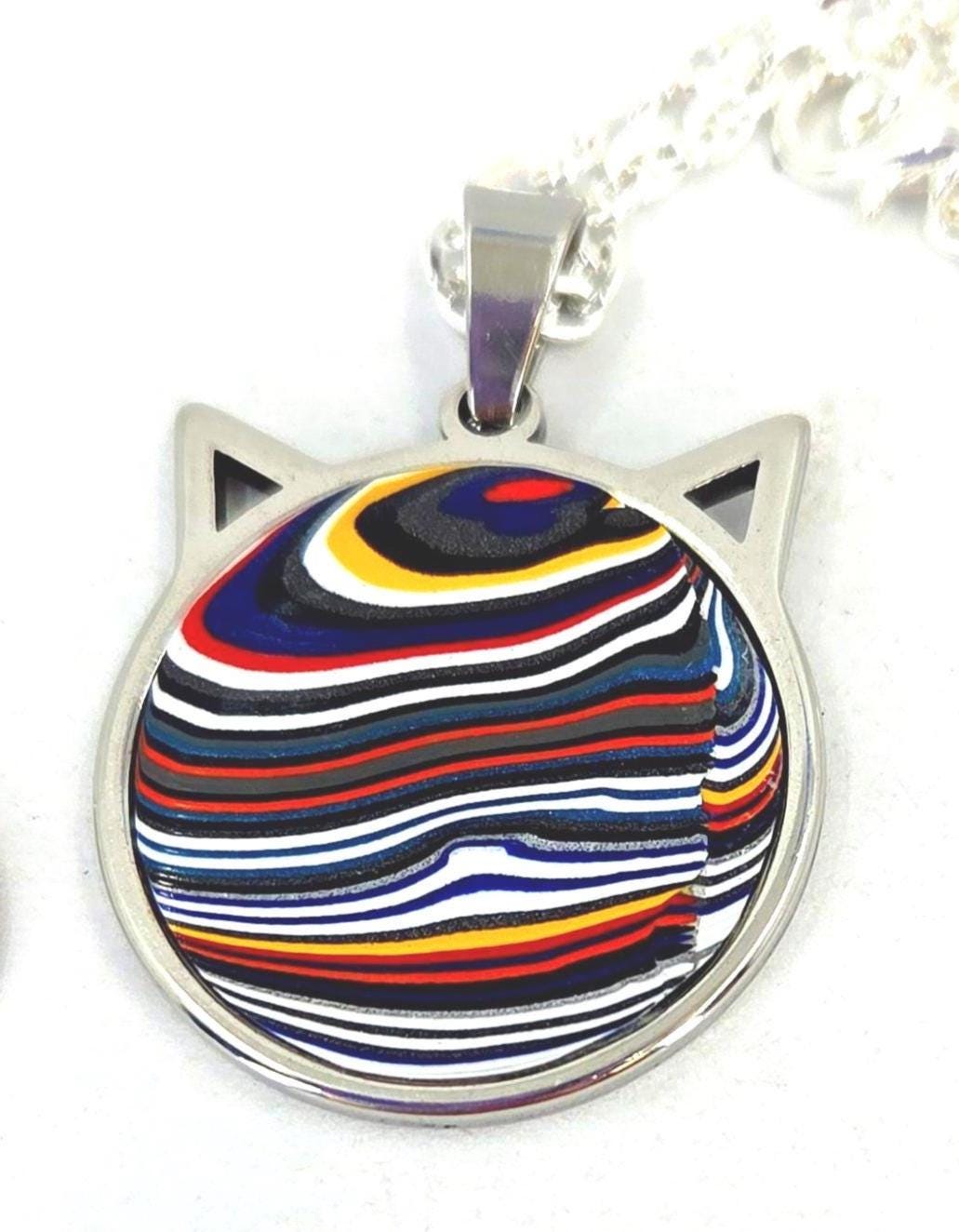 Jeep Fordite Pendant / Cat