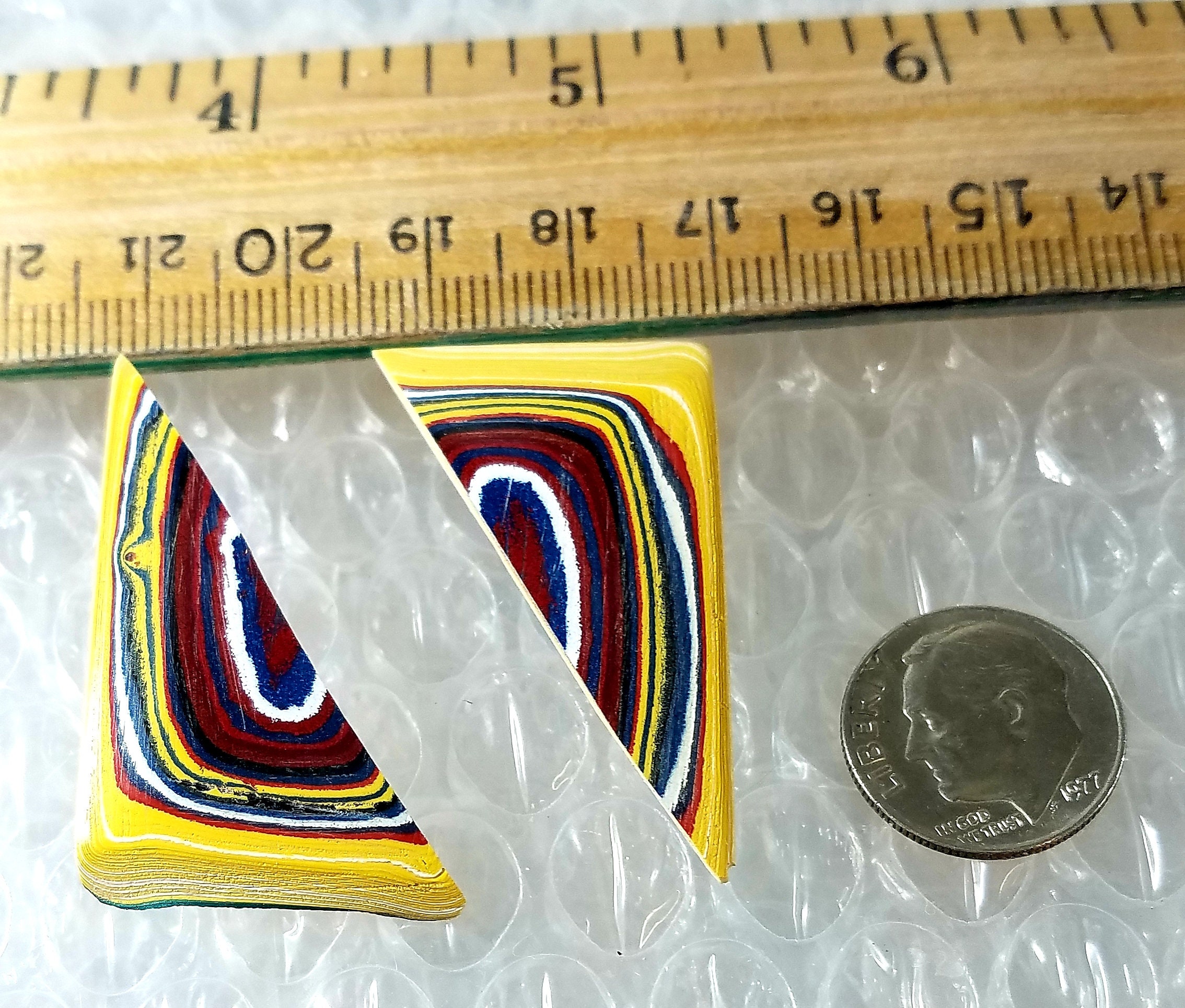 Vintage Art Deco Classic 1960s  Fordite Post Earrings