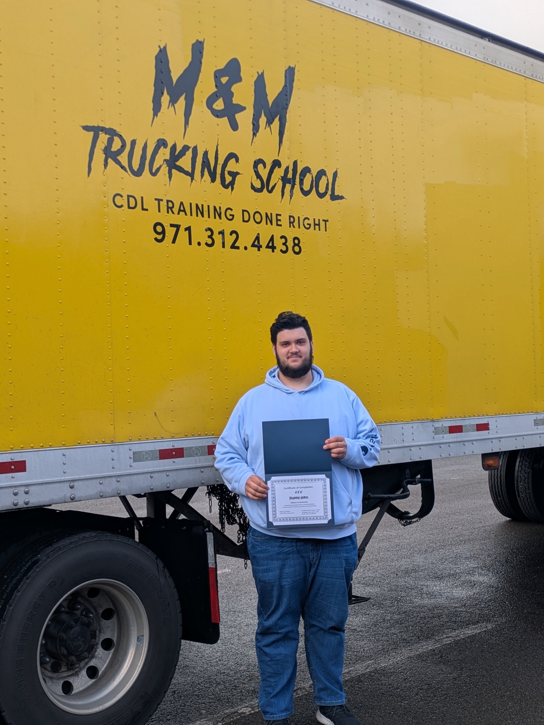 M&M Trucking School graduate 1