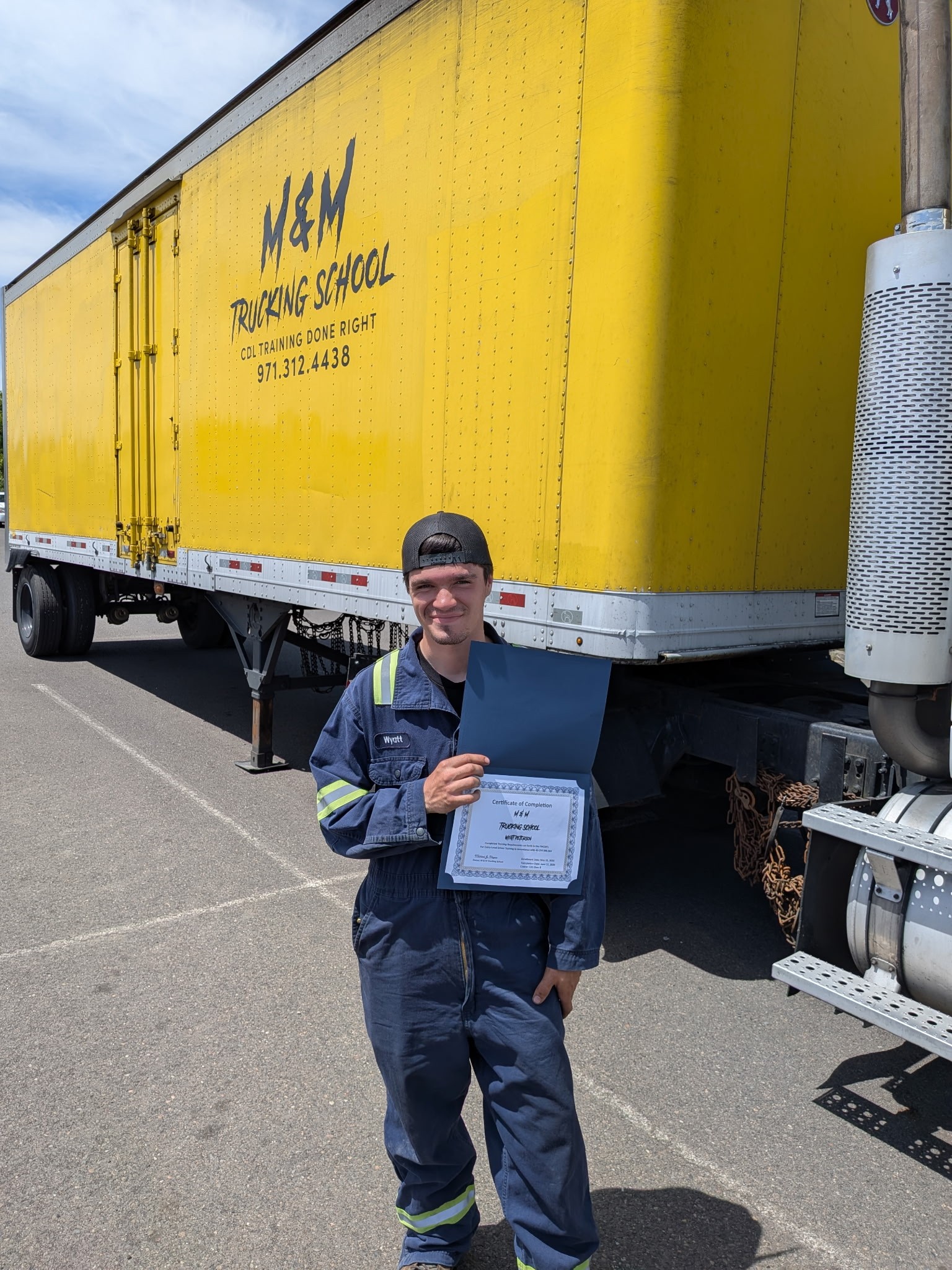 M&M Trucking School graduate 17