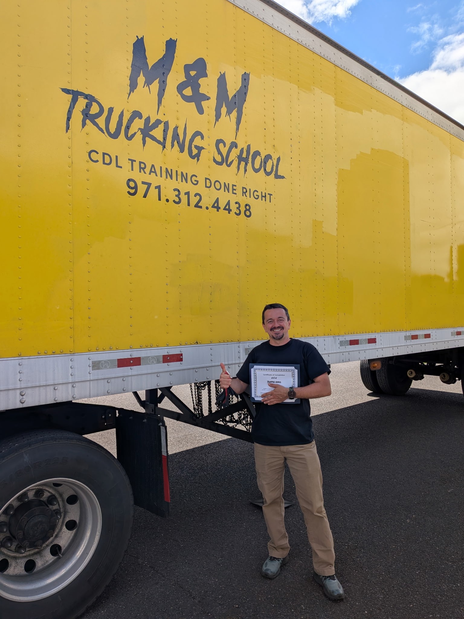 M&M Trucking School graduate 18