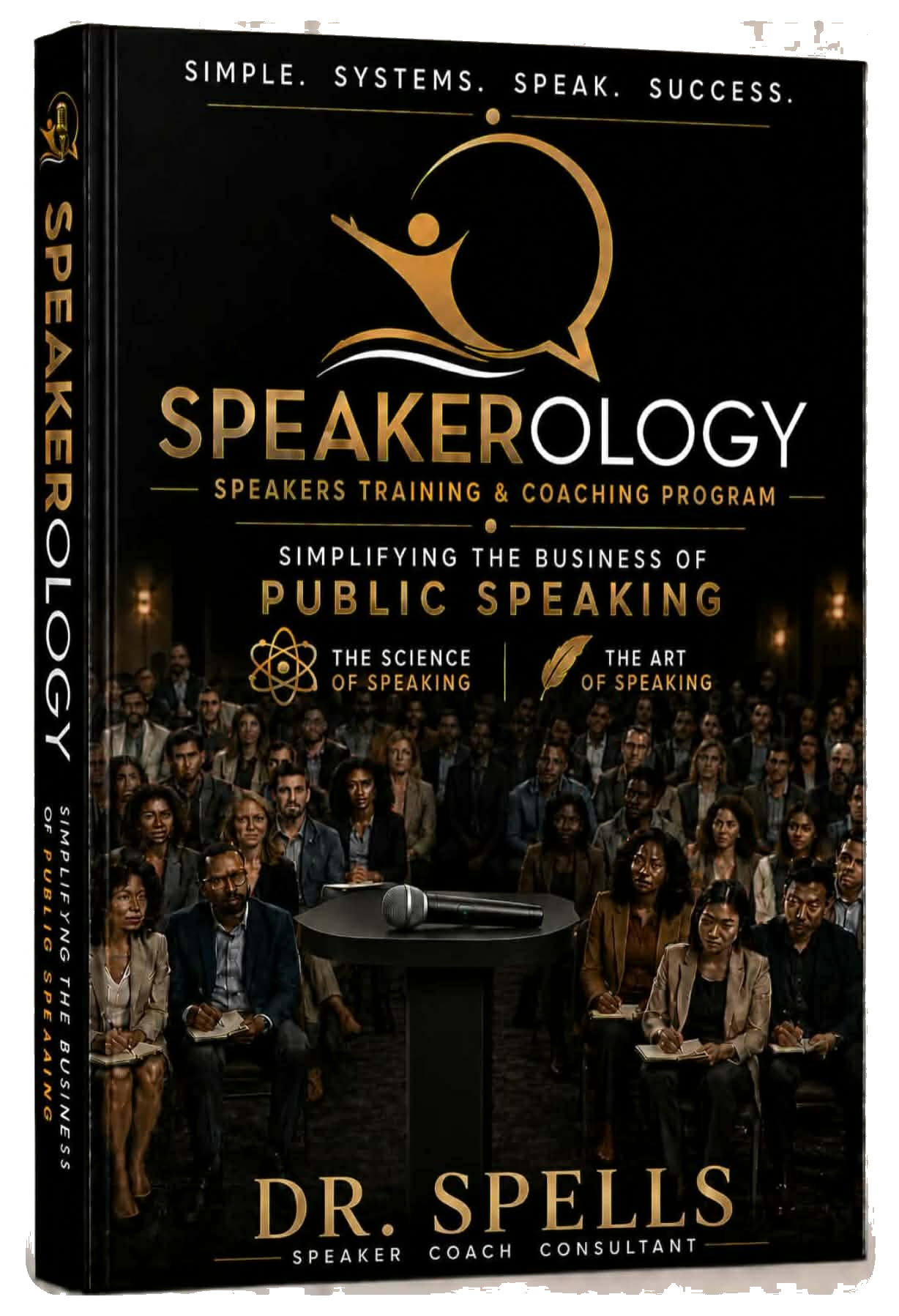 Speakerology book cover by Dr. Spells