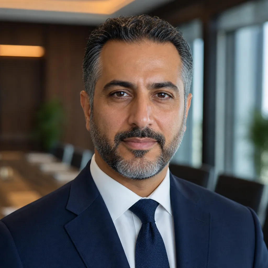 AI-generated portrait of a fictional corporate executive